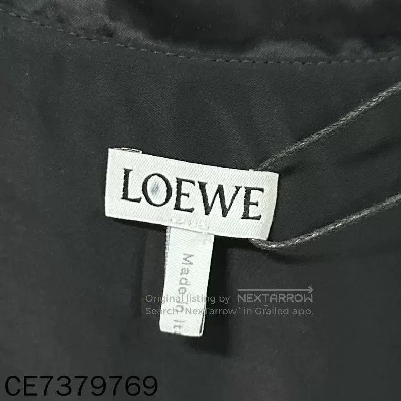 Loewe Loewe Black satin embroidered logo shirt Size XS / US 0-2 / IT 36-38 - 4 Thumbnail