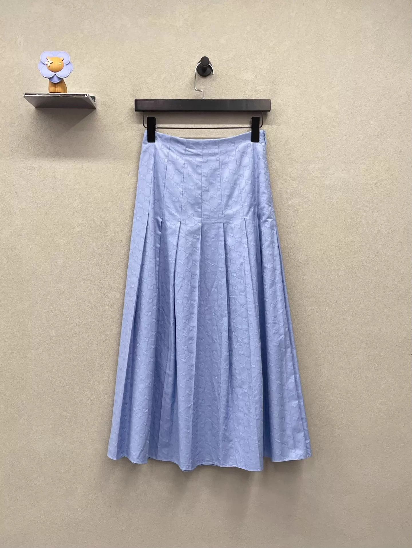 Gucci GUCCI logo all over blue pleated dress women's size 36 Size XS / US 0-2 / IT 36-38 - 2 Thumbnail