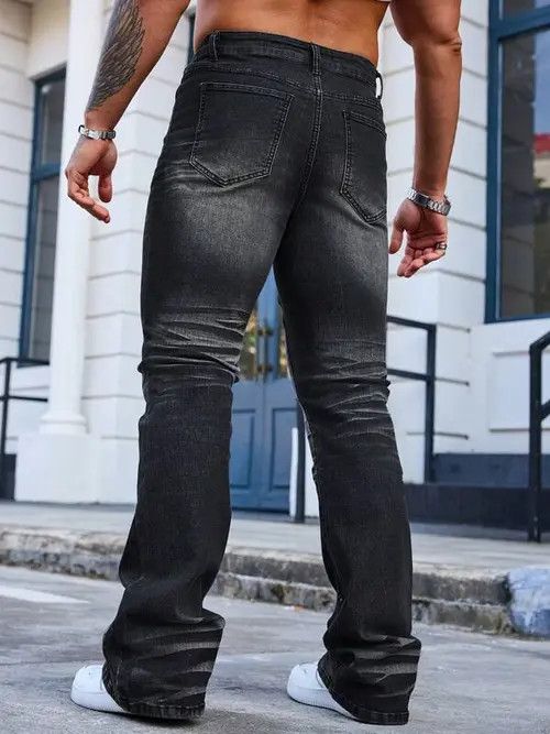 Jean × Vintage Flared skinny streetwear Y2K DRIP jeans Size US 32 / EU 48 - 4 Thumbnail