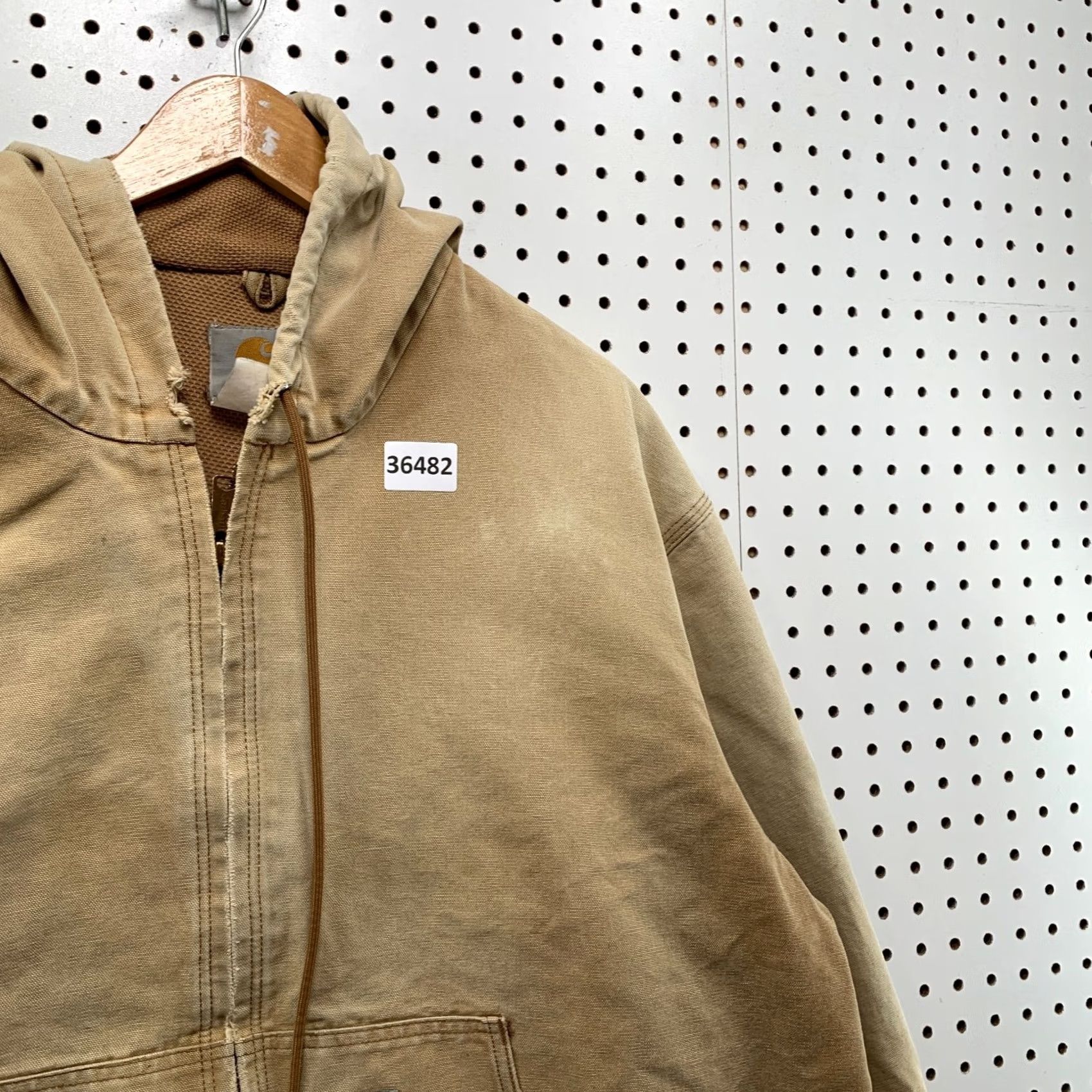 Carhartt VINTAGE Carhartt Hoodie Mens 2XL Brown Canvas Jacket Men Thermal Lined Faded 29x28 Size US XXL / EU 58 / 5 - 6 Thumbnail