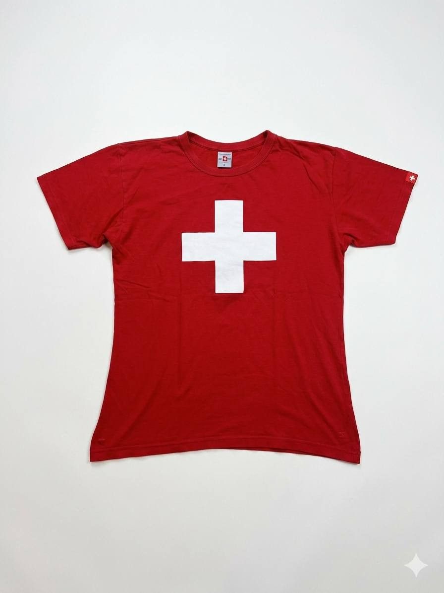 Vintage Swiss Shirt Switzerland Flag Graphic Tee Red XL Size US XL / EU 56 / 4 - 1 Thumbnail