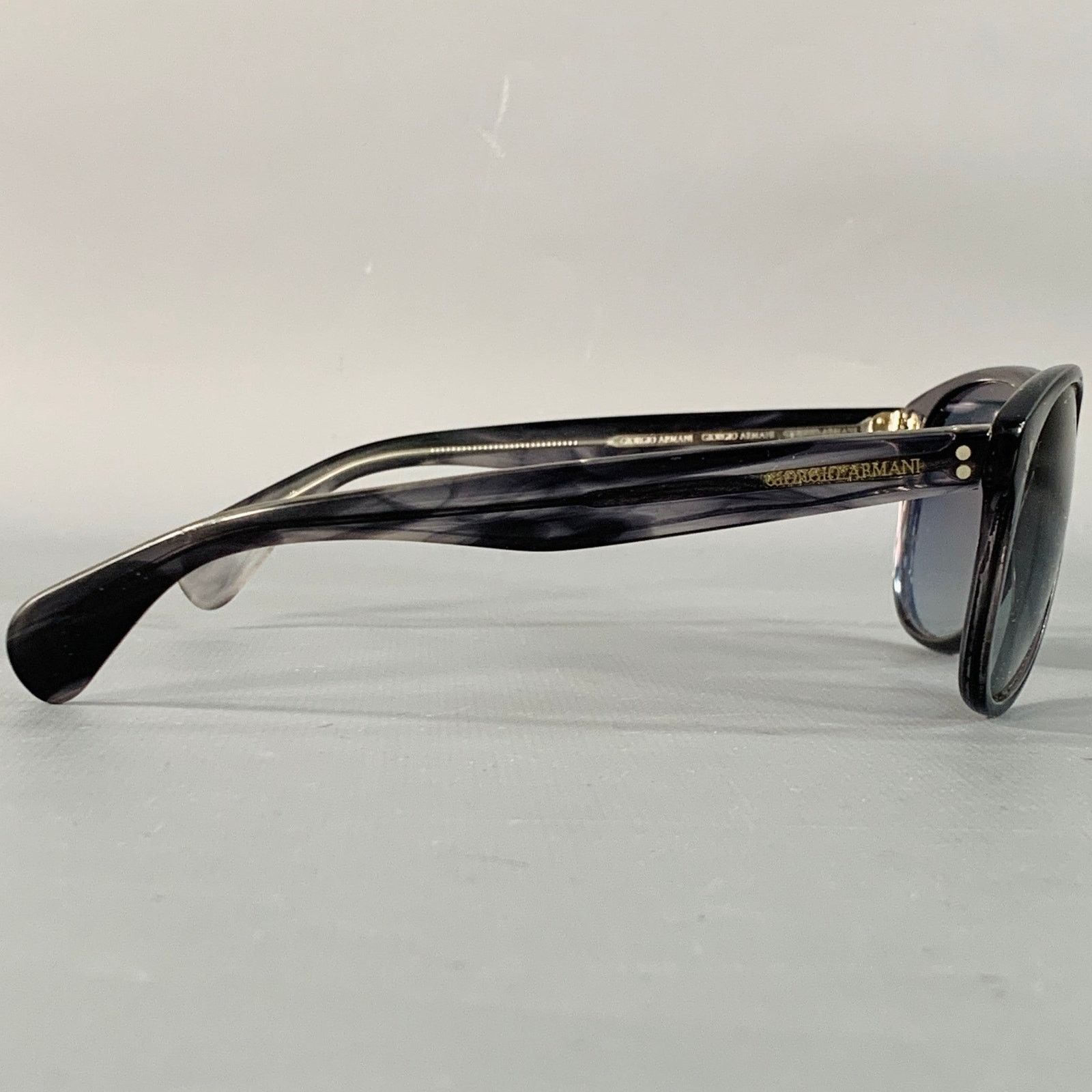 Giorgio Armani GIORGIO ARMANI Brown Transparent Acetate Teardrop Sunglasses Size ONE SIZE - 2 Thumbnail