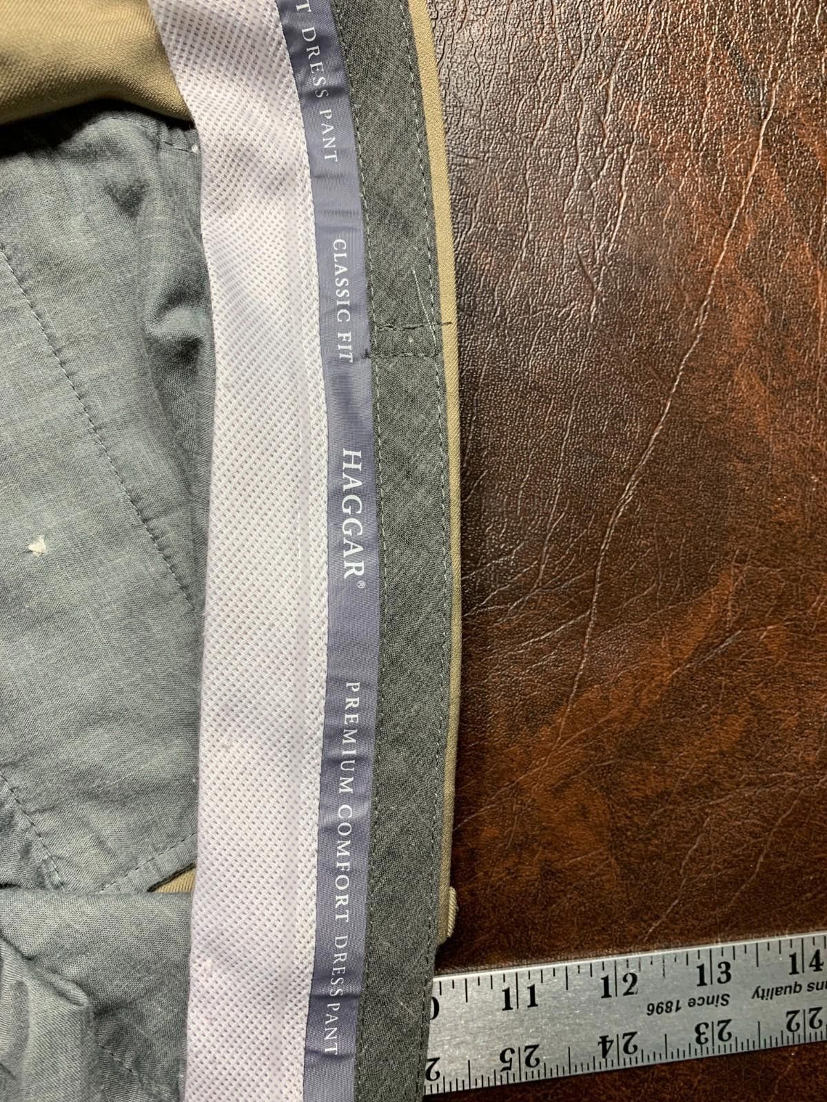 Haggar Haggar Khaki Mens 40/32 Premium Comfort Classic Fit Flat 281 Size US 40 / EU 56 - 7 Thumbnail