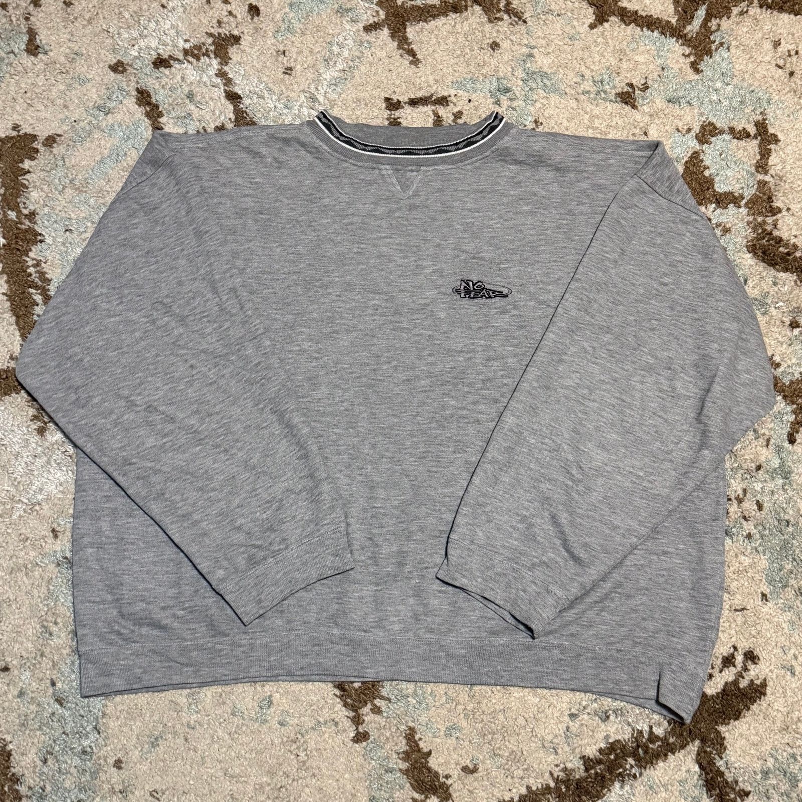 No Fear × Vintage Vintage No Fear Boxy Oversized Sweatshirt Size XL Gray 90s Size US XL / EU 56 / 4 - 2 Thumbnail