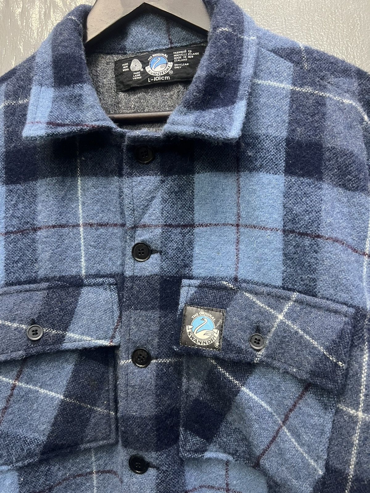Vintage Vintage The Original Swanndri Pure New Wool Shirt Size US L / EU 52-54 / 3 - 5 Thumbnail