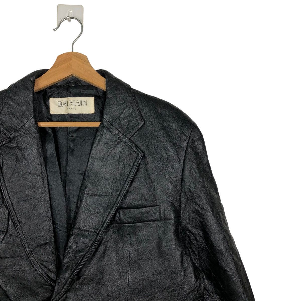 Balmain 🔥90’s Vintage Chore Leather Jacket Balmain Paris Size US M / EU 48-50 / 2 - 6 Thumbnail