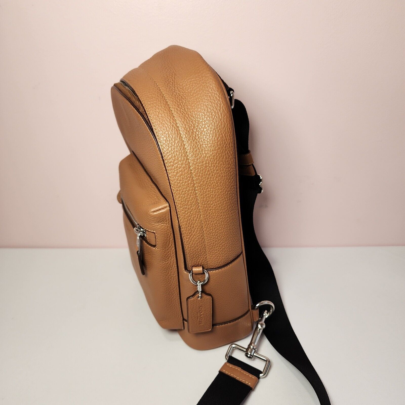 Coach COACH 2540 West Pack Bag Refined Pebble Leather Light Saddle Size ONE SIZE - 4 Thumbnail