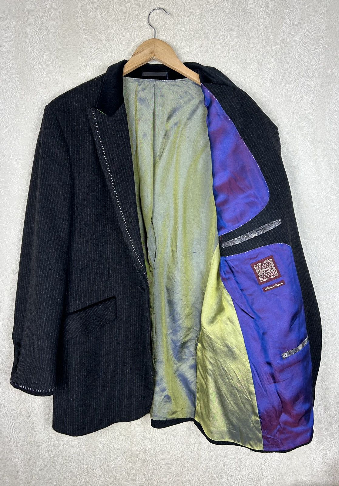 Designer × Esquire Holland Esquire Striped Wool Blazer Jacket Size EU54 Size 44R - 7 Thumbnail