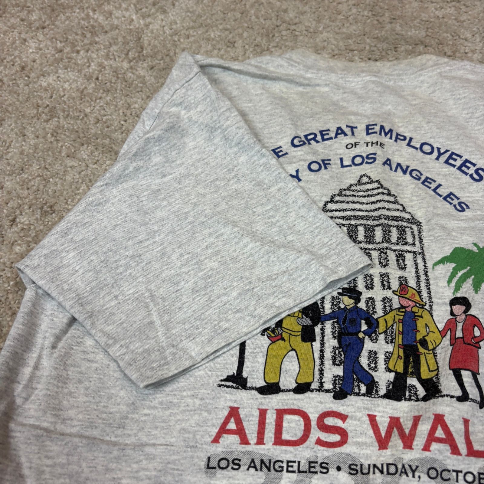 All Sport × Vintage Vintage AIDS Walk 2000 Los Angeles Single Stitch Shirt Large Size US L / EU 52-54 / 3 - 5 Thumbnail