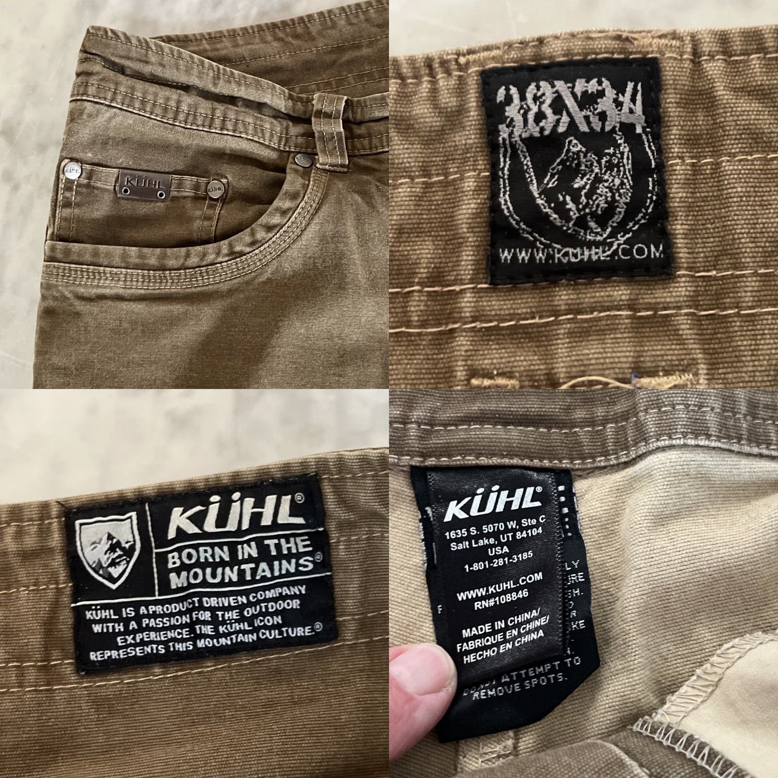 Vintage Kuhl Kanvus Jean Men 38x34 Greenish Hiking Outdoor Cotton Stretch Pants Regular Straight Mens 38 Green"} Size US 38 / EU 54 - 8 Thumbnail