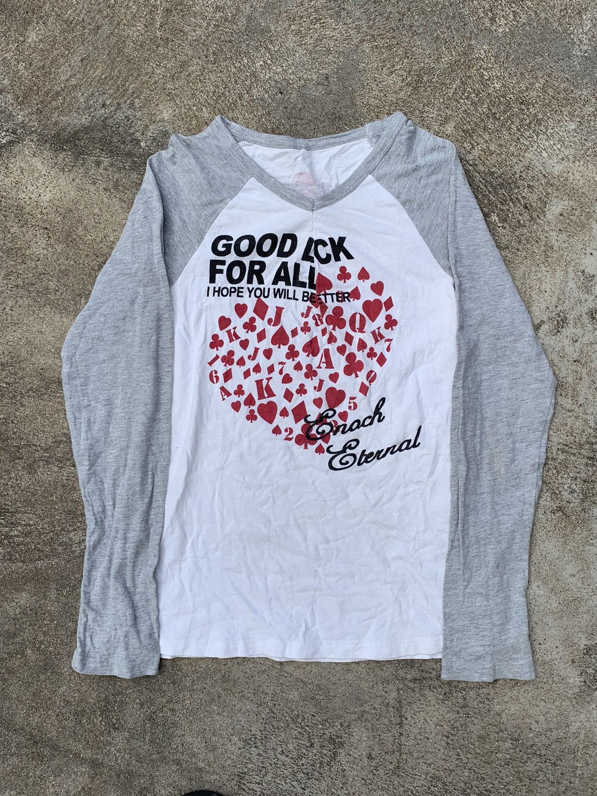 Designer × Japanese Brand LONG SLEEVE GOOD LUCK♥️♦️♣️♠️ Size M / US 6-8 / IT 42-44 - 1 Thumbnail