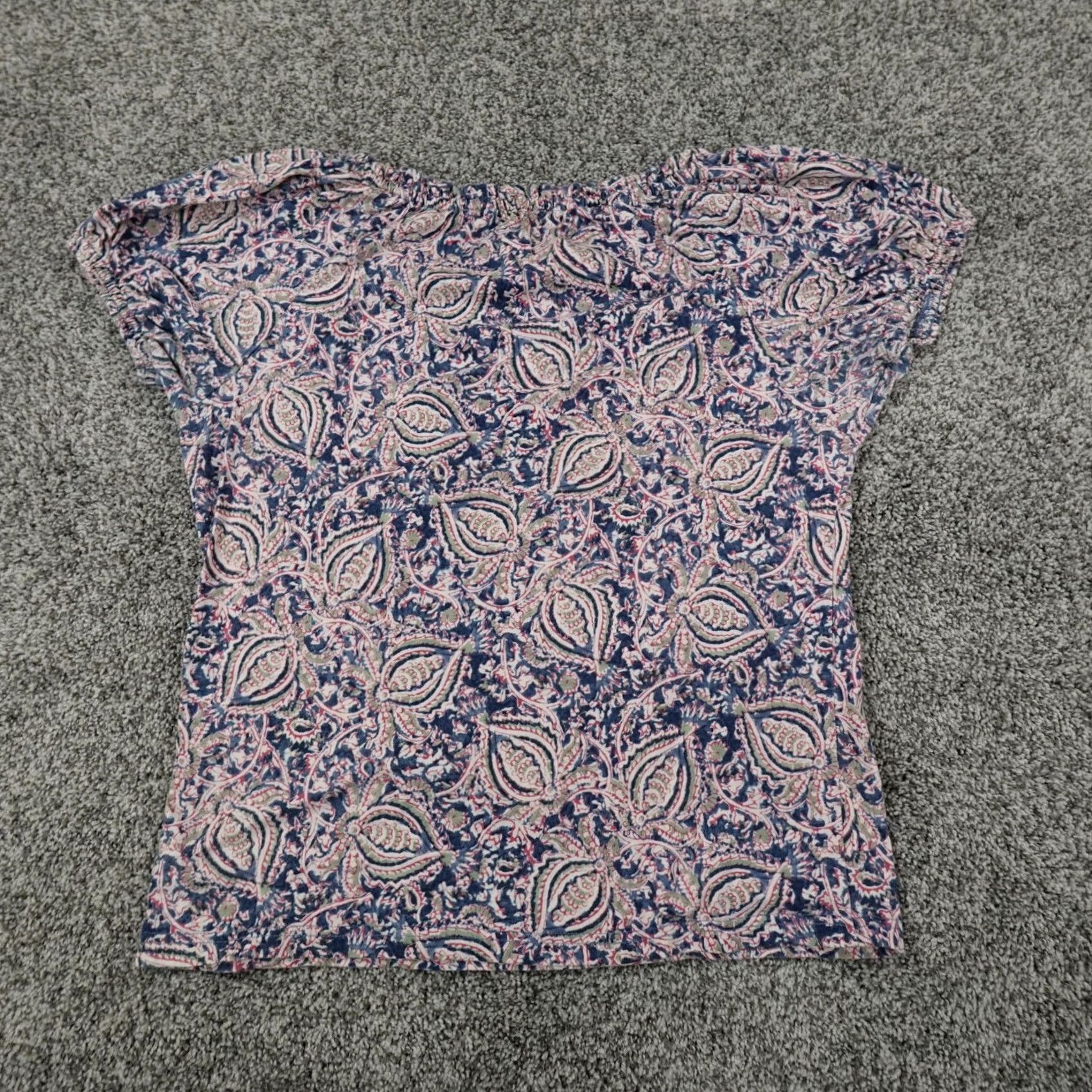 Polo Ralph Lauren Ralph Lauren Chaps Shirt Womens Medium Blue Floral Popover Henley Casual Top Shirt Size M / US 6-8 / IT 42-44 - 5 Thumbnail