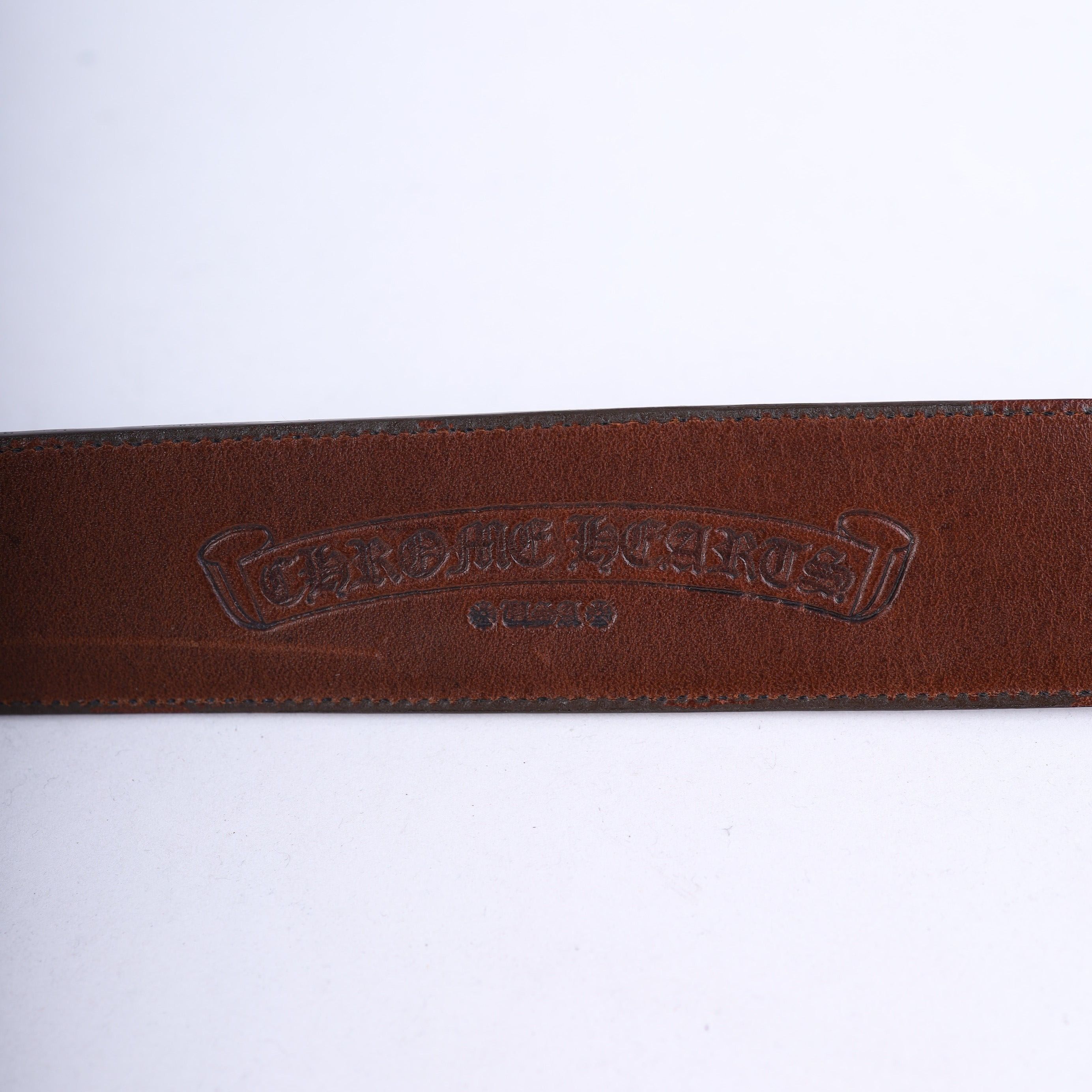 Chrome Hearts Chrome Hearts Star Oval Cross Brown Belt Size 38 - 10 Thumbnail