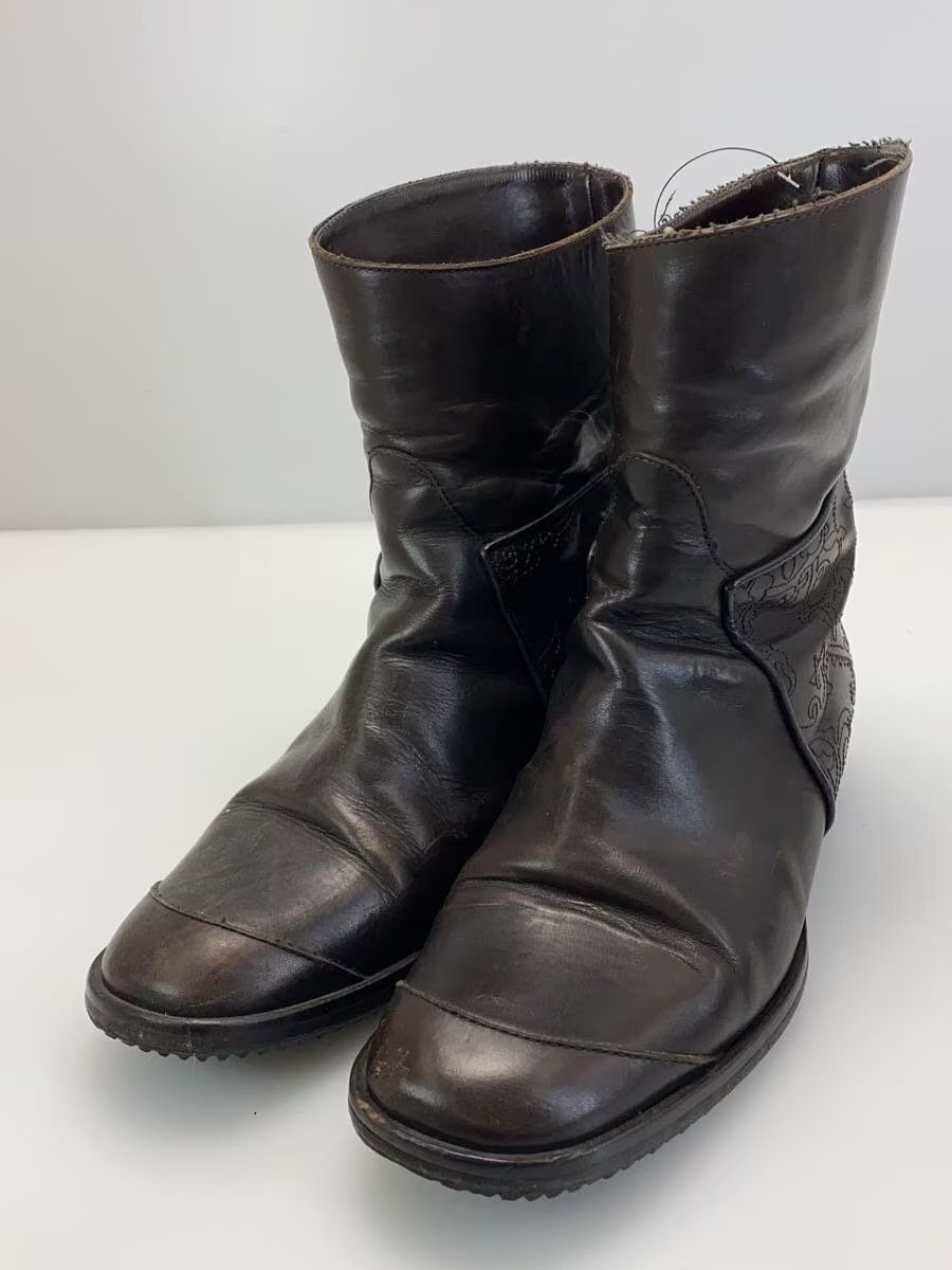 Dries Van Noten Stitch Patter Leather Boots Size US 5.5 / IT 35.5 - 2 Thumbnail