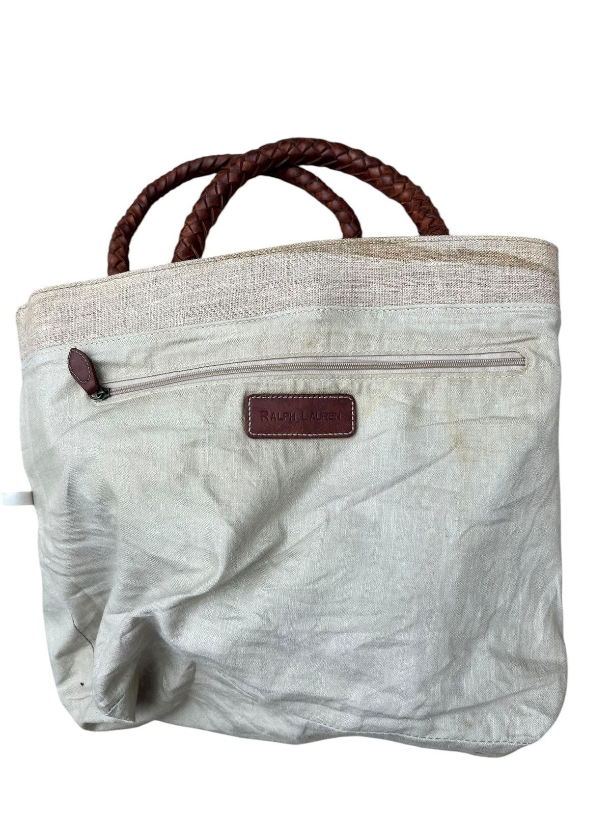 Ralph Lauren Vintage Ralph Lauren Patina Leather Hybrid Tote Bag Size ONE SIZE - 22 Thumbnail