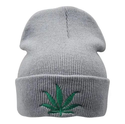 Japanese Brand Weed Leaf Beanie Hat Size ONE SIZE - 3 Thumbnail
