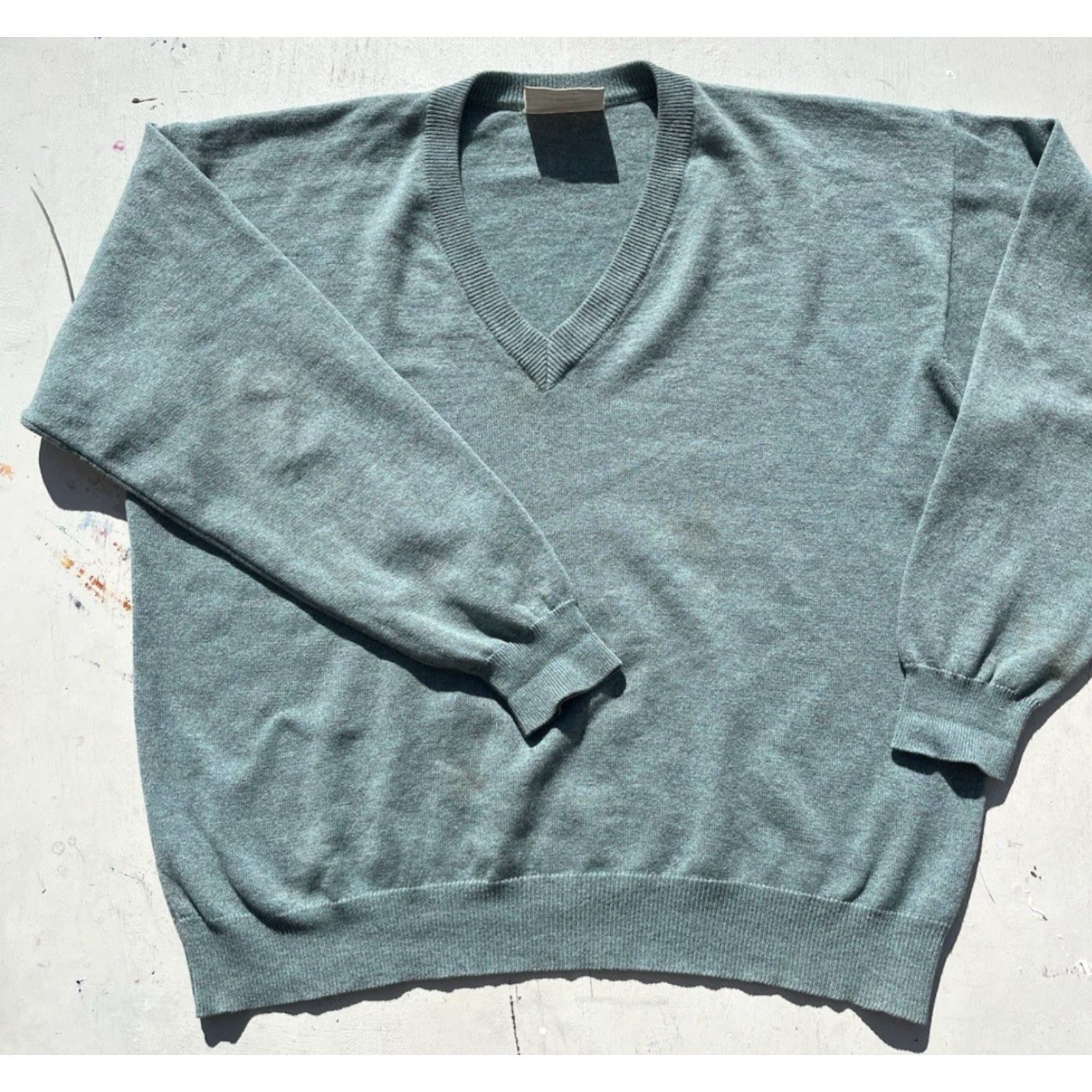 Vintage VINTAGE Tessitore Men’s Sweater Green Solid NO SIZE Italian Cashmere Classic EU Size US XL / EU 56 / 4 - 4 Thumbnail