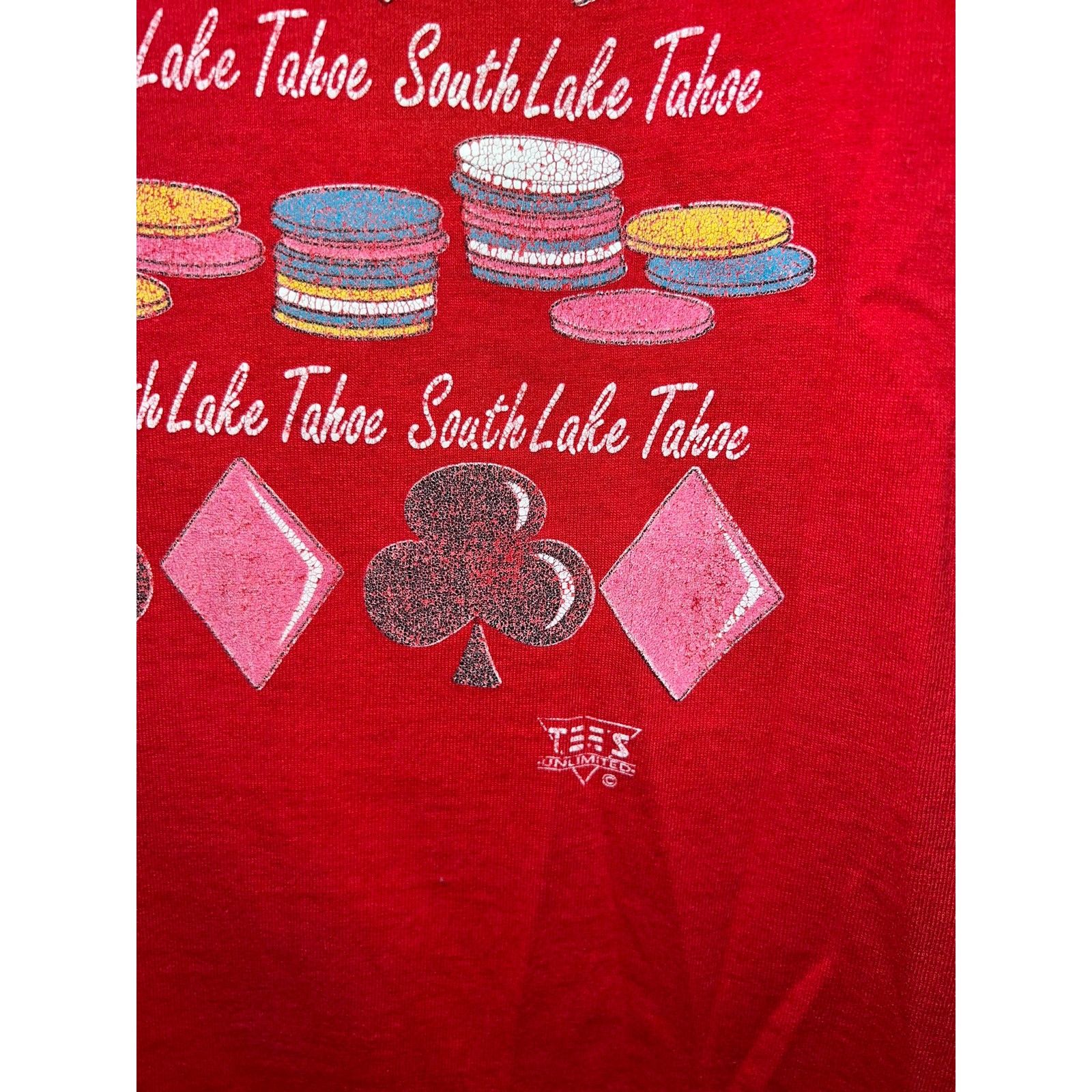 Vintage Vintage South Lake Tahoe Shirt Casino Heart Spade Tee 90s L Size US L / EU 52-54 / 3 - 5 Thumbnail