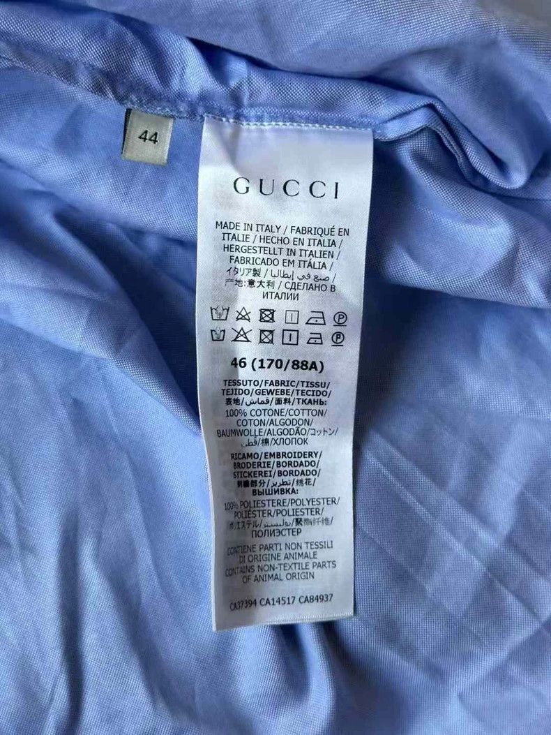 Gucci Gucci Blue and white coke short-sleeved shirt 2501-Nextarro Size US S / EU 44-46 / 1 - 4 Thumbnail