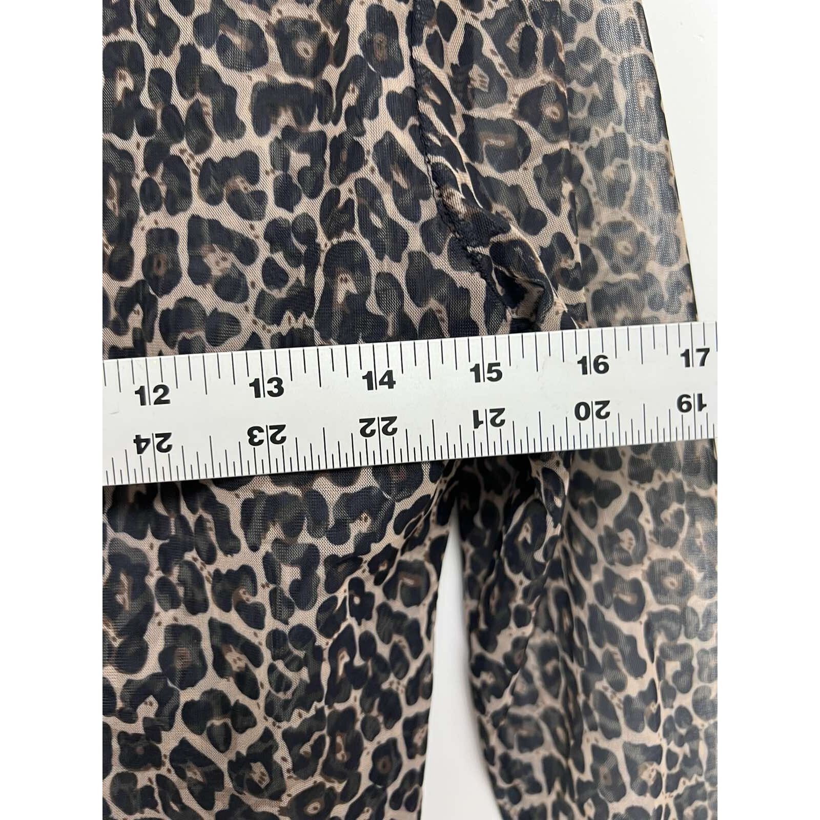 superdown Superdown Blouse destiny mesh tie leopard sheer S A001433 Size S / US 4 / IT 40 - 5 Thumbnail