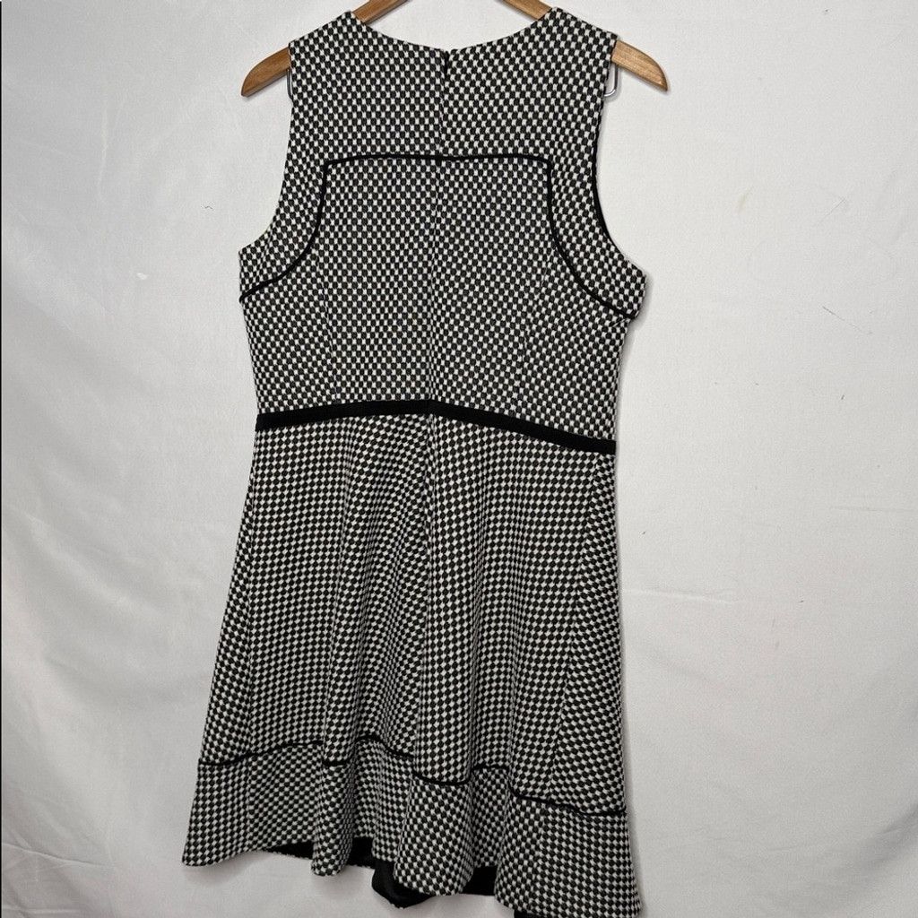 Oleg Cassini Oleg Cassini checkered sleeveless Aline black white dress 12 Size XL / US 12-14 / IT 48-50 - 5 Thumbnail