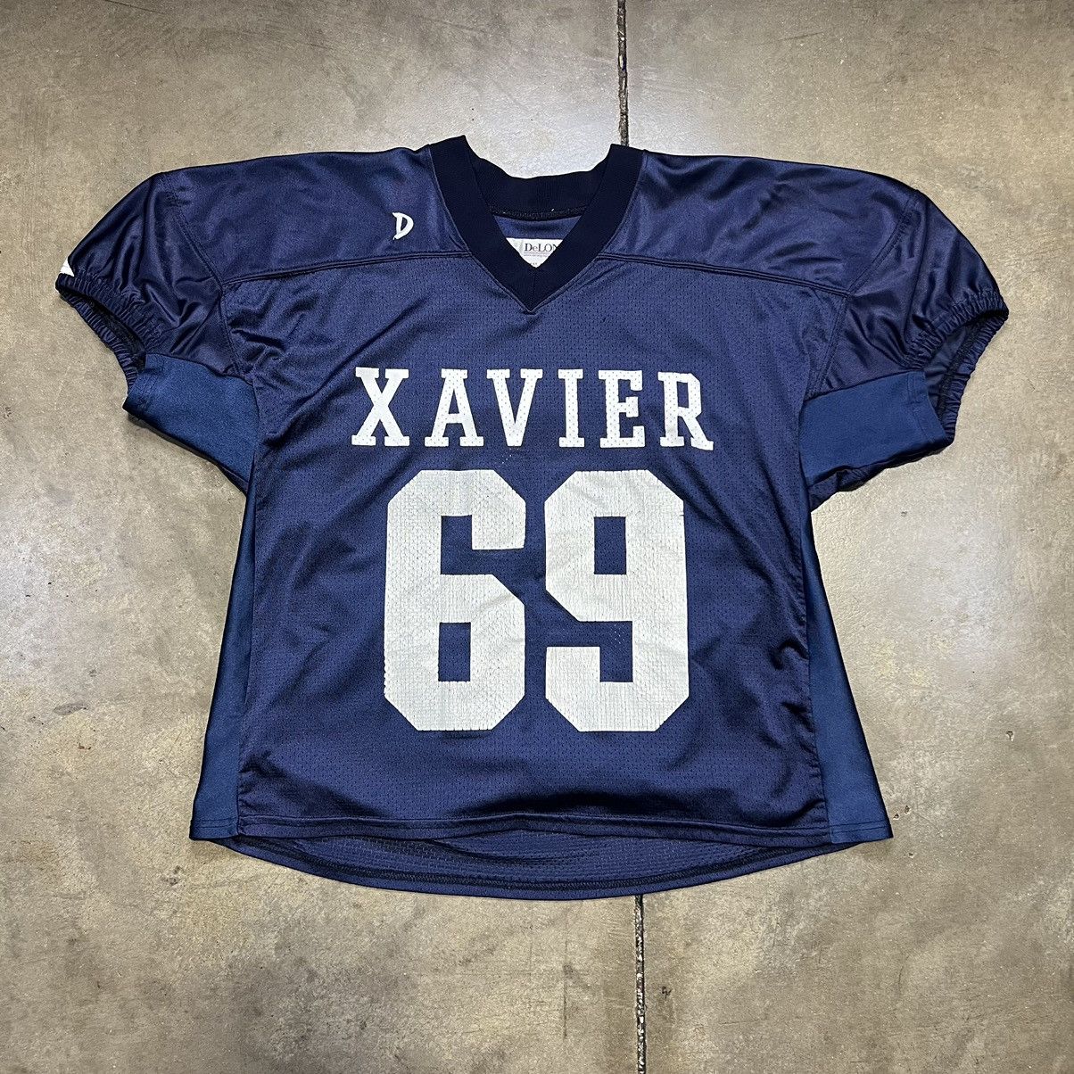 Russell Athletic × Vintage Vintage 90s DeLong Mesh Football Jersey Practice Boxy Size US XXL / EU 58 / 5 - 2 Thumbnail