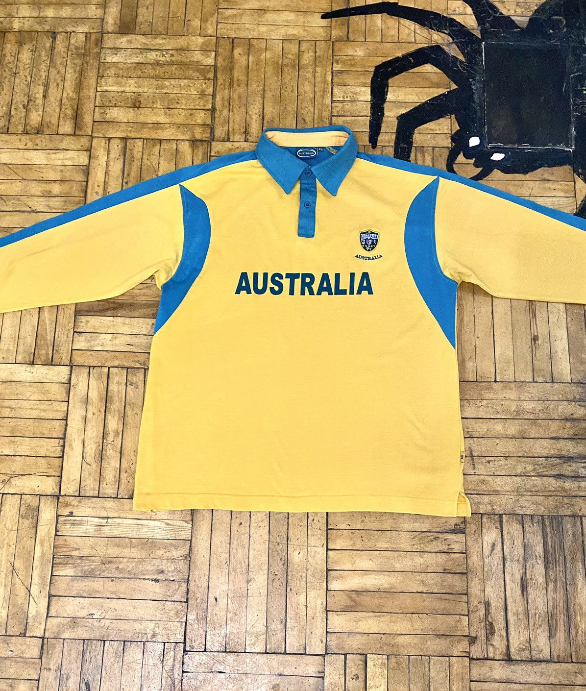 Maillot rugby vintage gris à lacets / Millésime Rugby