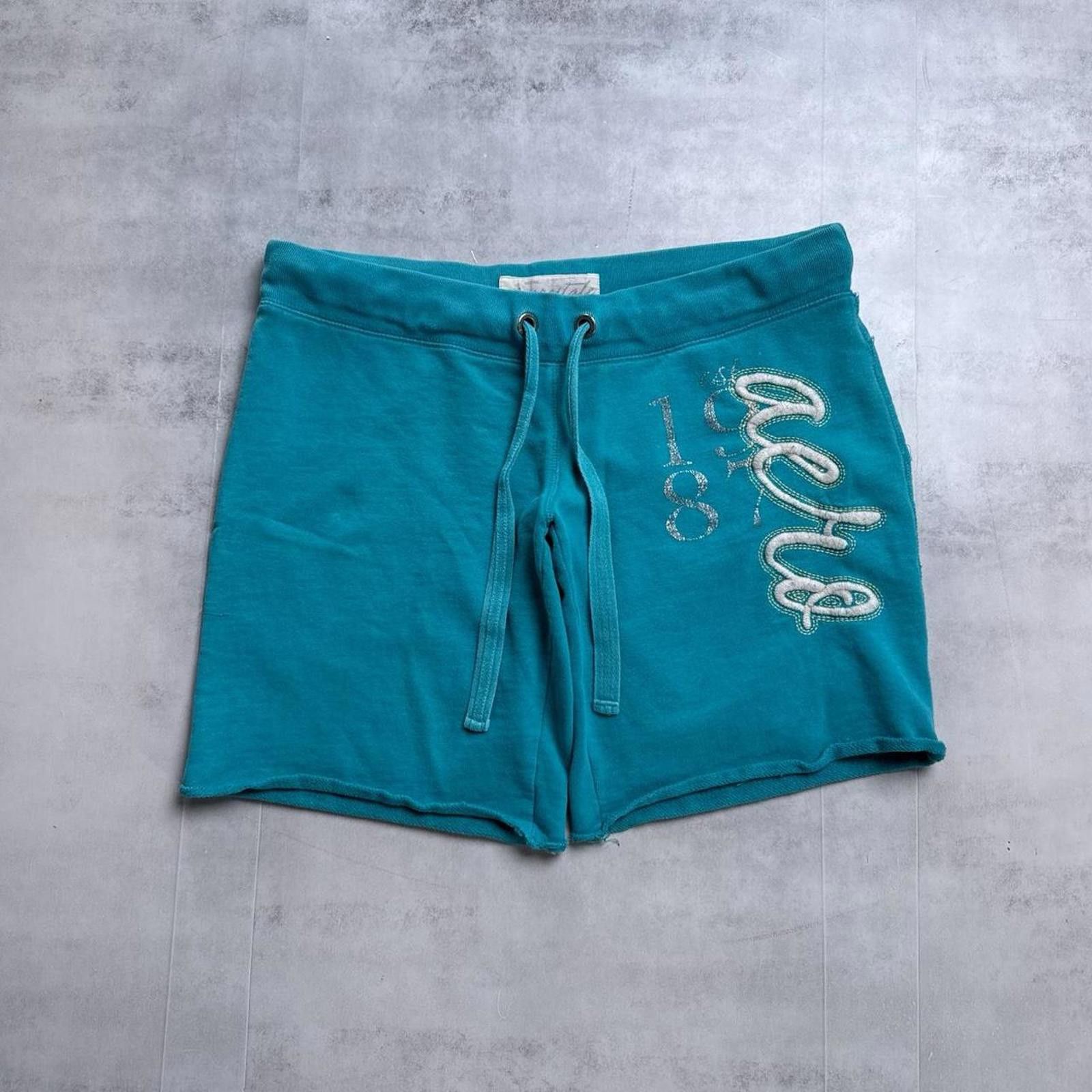 Aeropostale Y2K Aeropostale 00s Blue Sweat Shorts Size 26" / US 2 / IT 38 - 1 Thumbnail
