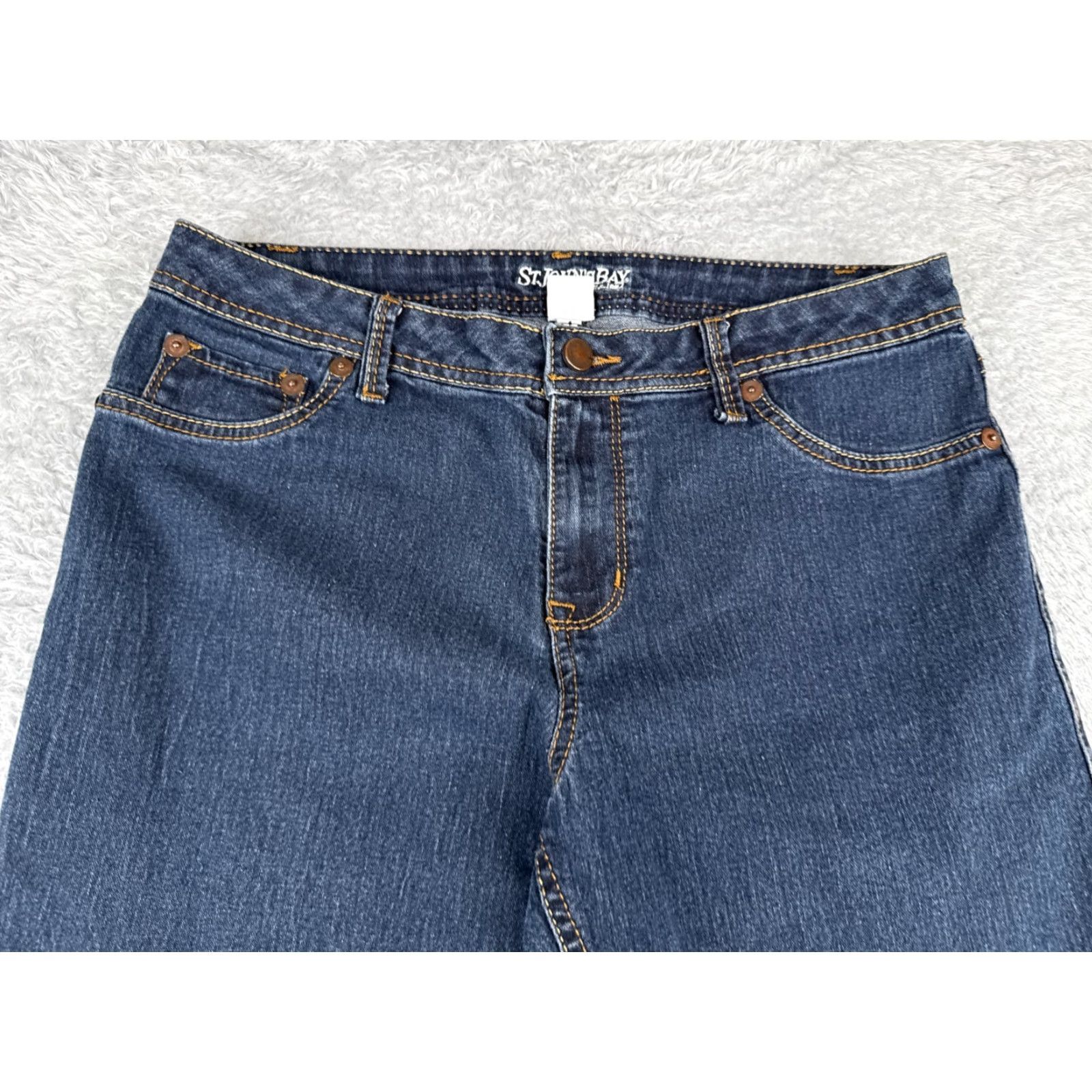 Vintage VINTAGESt. Johns Bay Jeans Womens 10 Blue Denim Bootcut Dark Wash Cotton Blend 30x31 Size 32" / US 10 / IT 46 - 4 Thumbnail