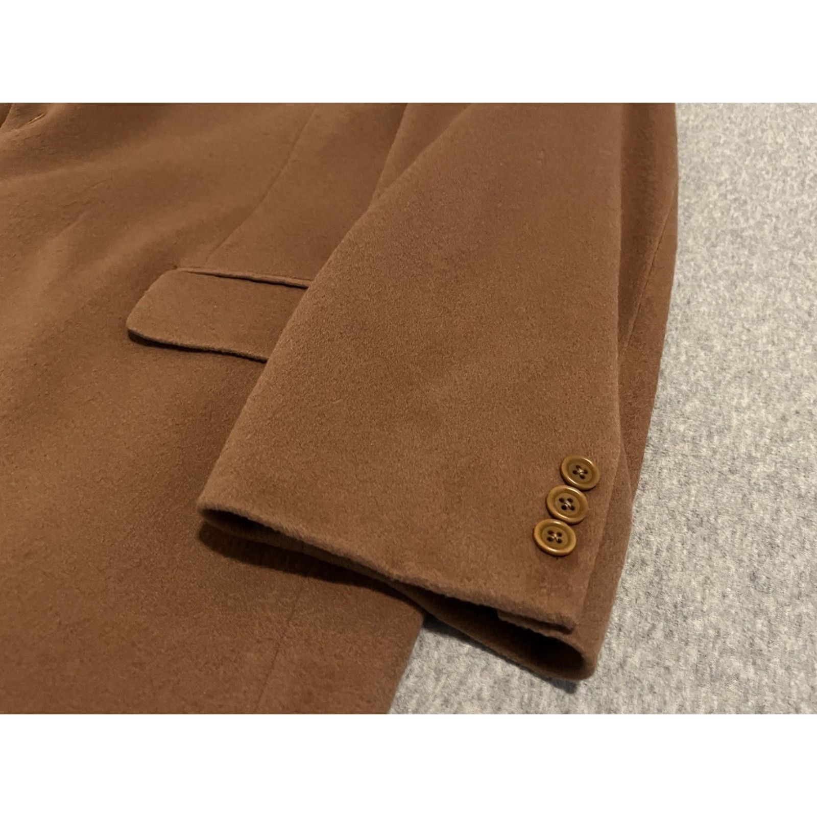 Saks Fifth Avenue Saks Fifth Avenue Brown Blazer Jacket Sport Coat Loro Piana 2706 Cashmere 48 Men's Blazer 2-Button Solid Brown 48 Mens Size 48R - 6 Thumbnail