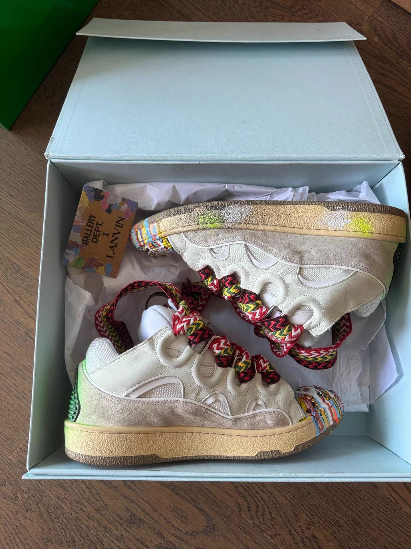 Lanvin Lanvin × Gallery Dept. Curb Paint Drip Sneakers K6 Size US 9 / EU 42 - 1 Thumbnail