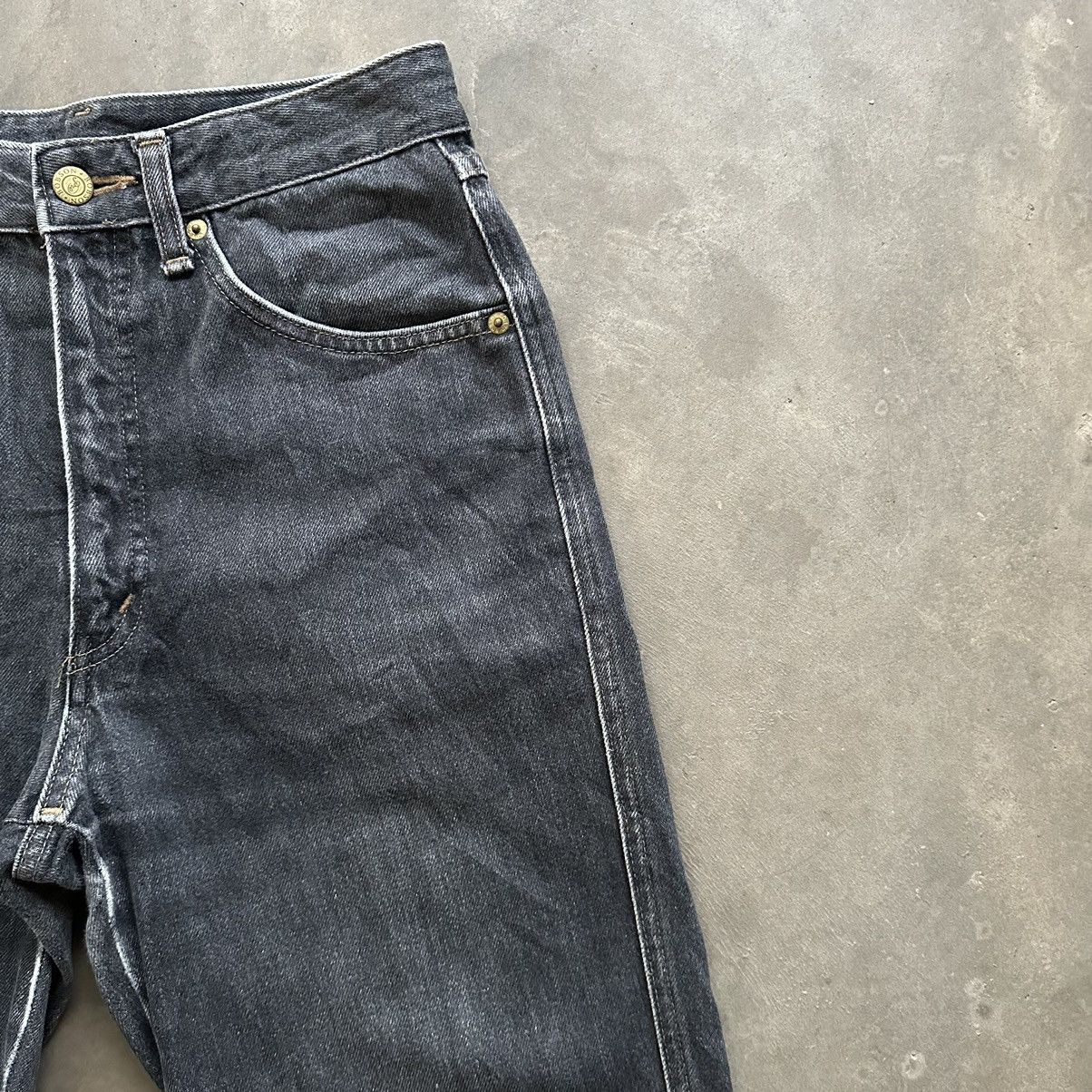 Japanese Brand W27 🔥 Vintage Bobson Black Sick Denim Jean Pant Size US 27 - 5 Thumbnail