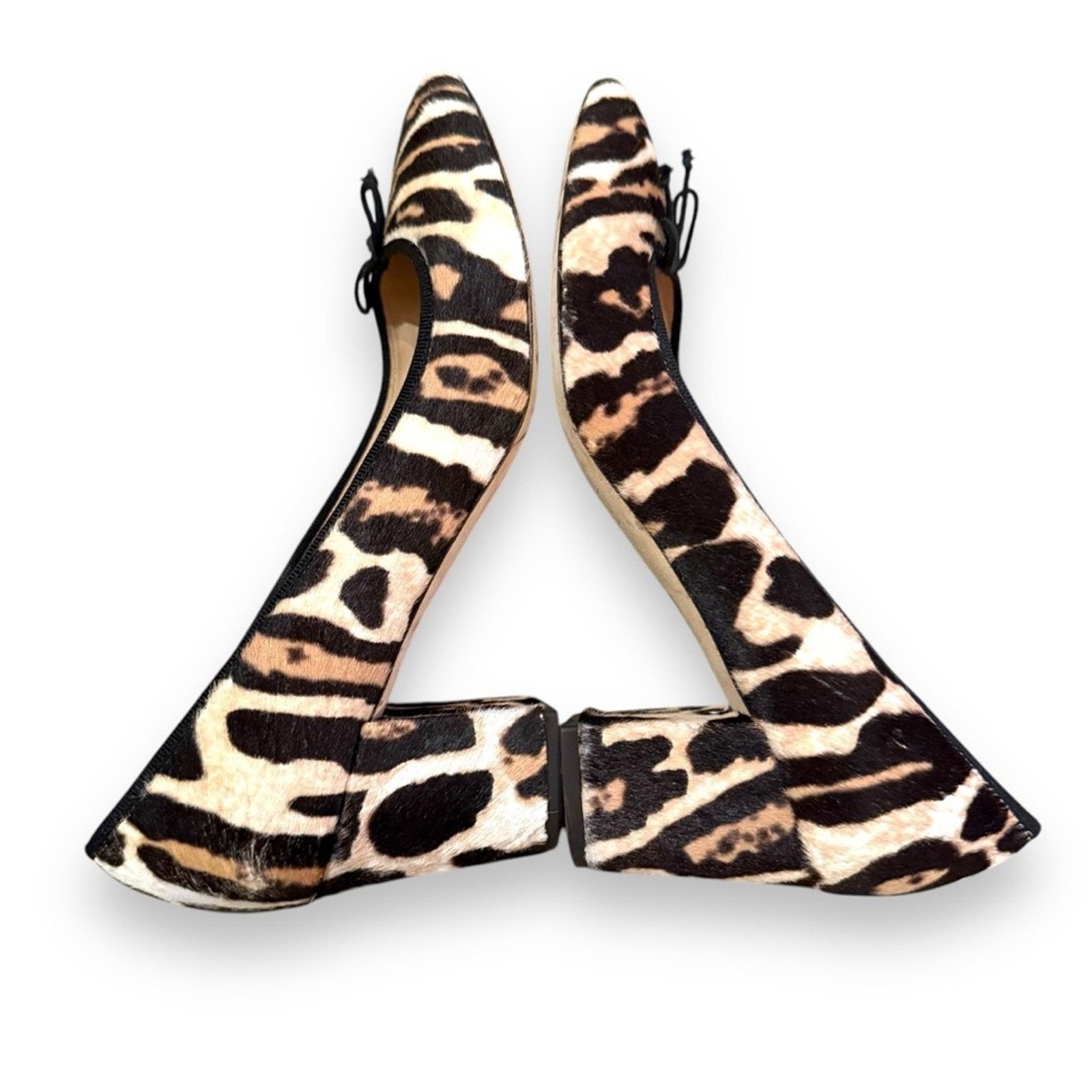 J.Crew J. Crew Sophia Calf Hair Cheetah Print Block Closed Toe Heel Size US 9 / IT 39 - 3 Thumbnail