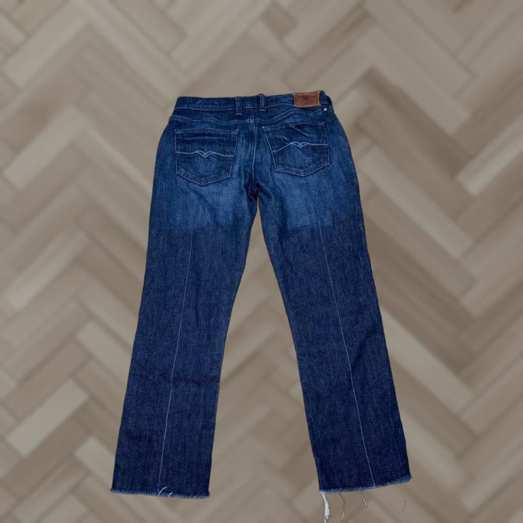 Lucky Brand Womens Lucky Brand Sweet N' Straight Jeans 0/25 Dark Blue Denim Regular Size 0-25 Women Straight Jeans Womens Size 25" / US 0 / IT 36 - 1 Thumbnail
