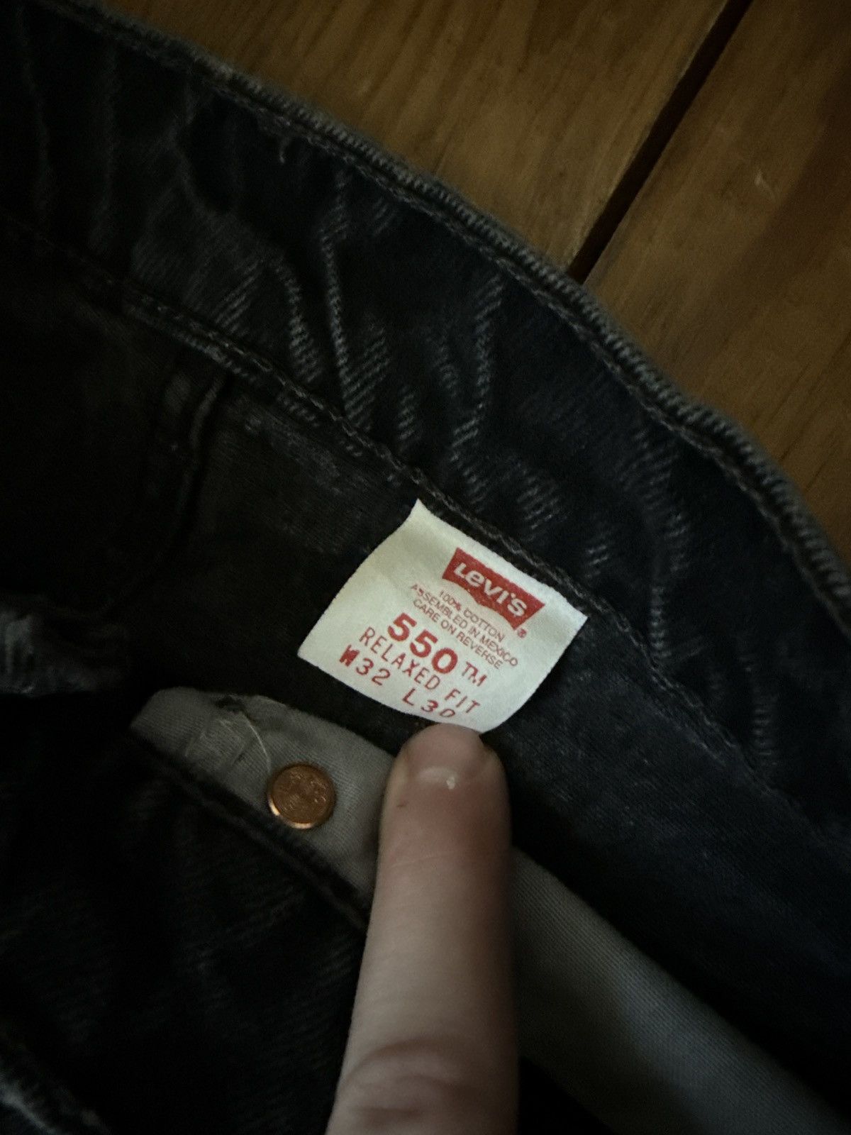 Levi's Vintage 90s Levi’s 550 Black Denim Jeans Size US 31 - 3 Thumbnail