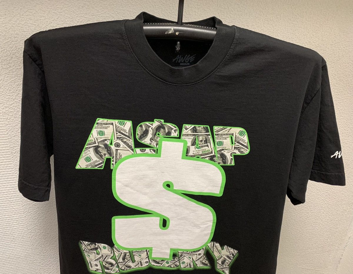 A$AP Rocky ASAP Rocky Awge big logo black rap t-shirt y2K $ A$AP M Size US M / EU 48-50 / 2 - 4 Thumbnail