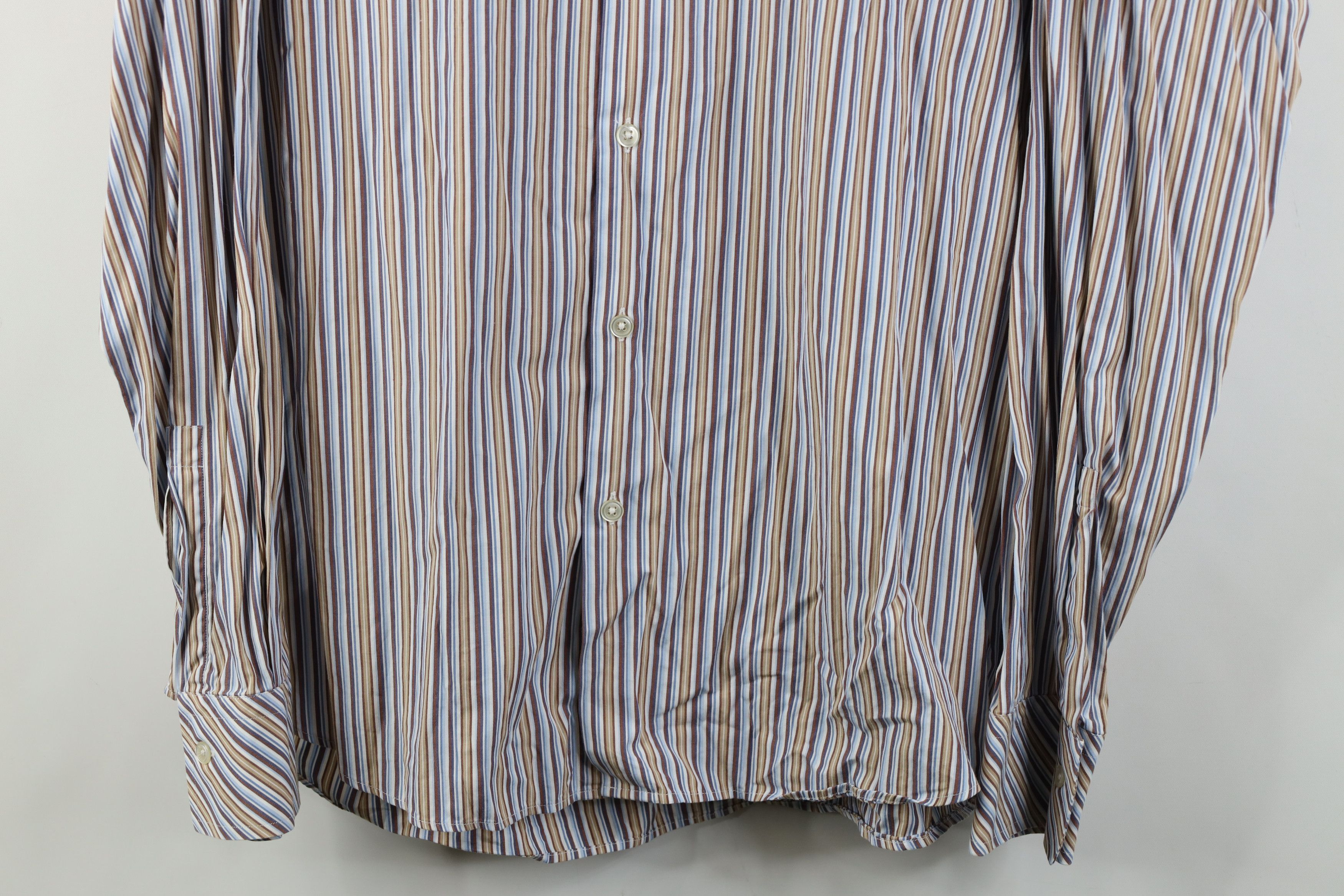Hugo Boss Hugo Boss Color Block Collared Button Dress Shirt Cotton Size US L / EU 52-54 / 3 - 3 Thumbnail