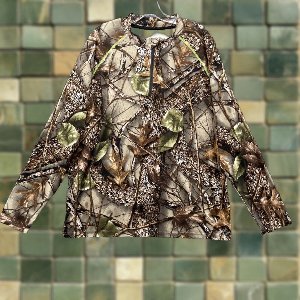 Vintage WFS Burly Camo Tan Shirt Men Large 1/4 Zip Hunting Outdoor Performance Gorp Camp Size US L / EU 52-54 / 3 - 1 Thumbnail