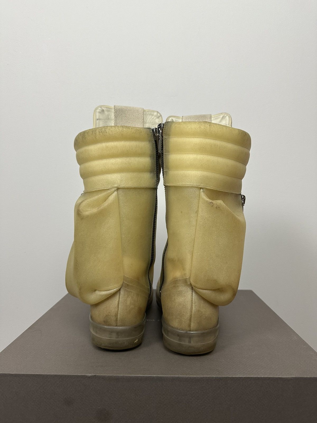 Rick Owens SS23 ‘EDFU’ Apparation Leather Cargobasket Sneaker Size US 10 / EU 43 - 4 Thumbnail