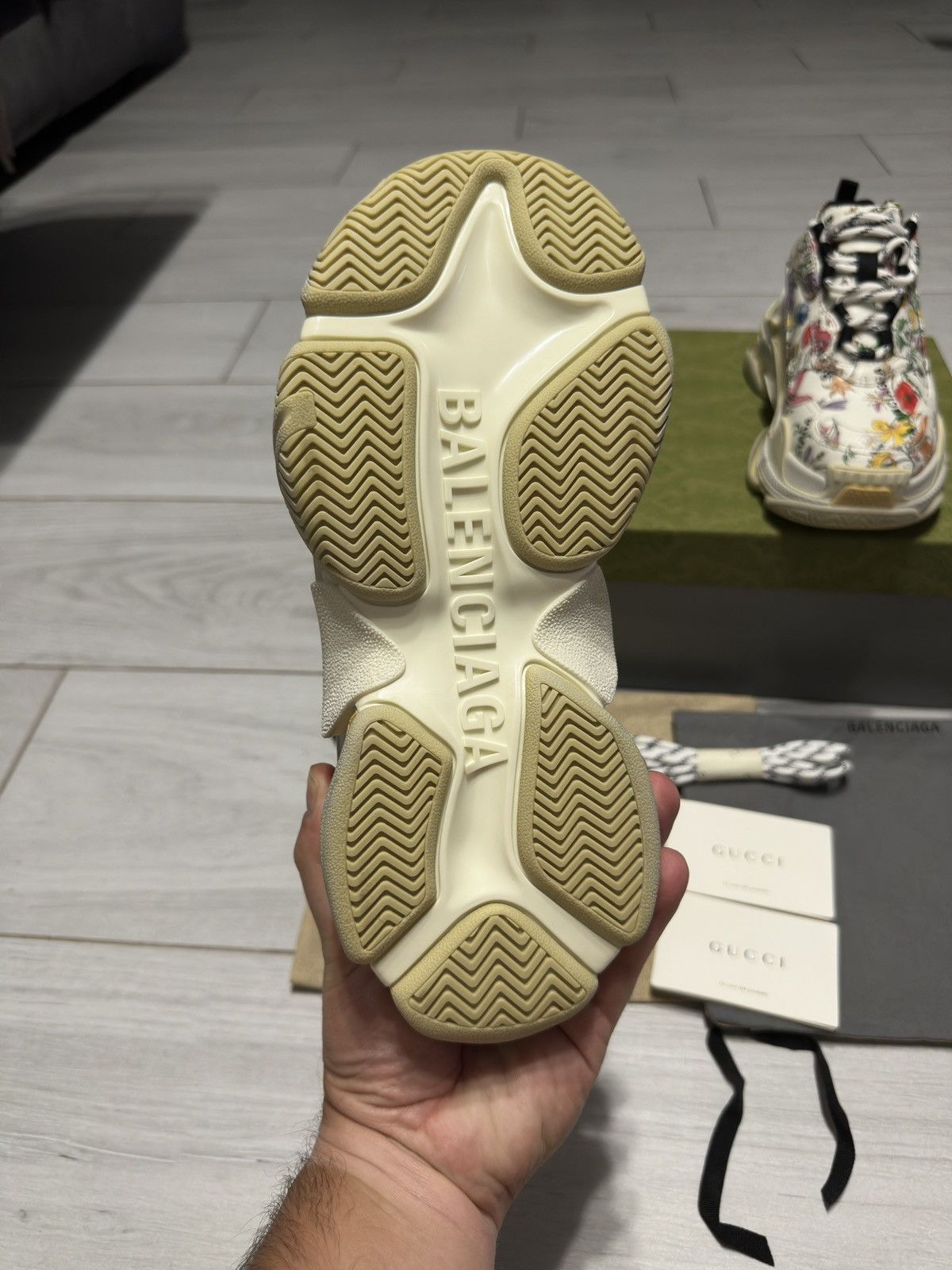 Balenciaga × Gucci Balenciaga x Gucci Triple S Floral Size US 6 / IT 36 - 5 Thumbnail