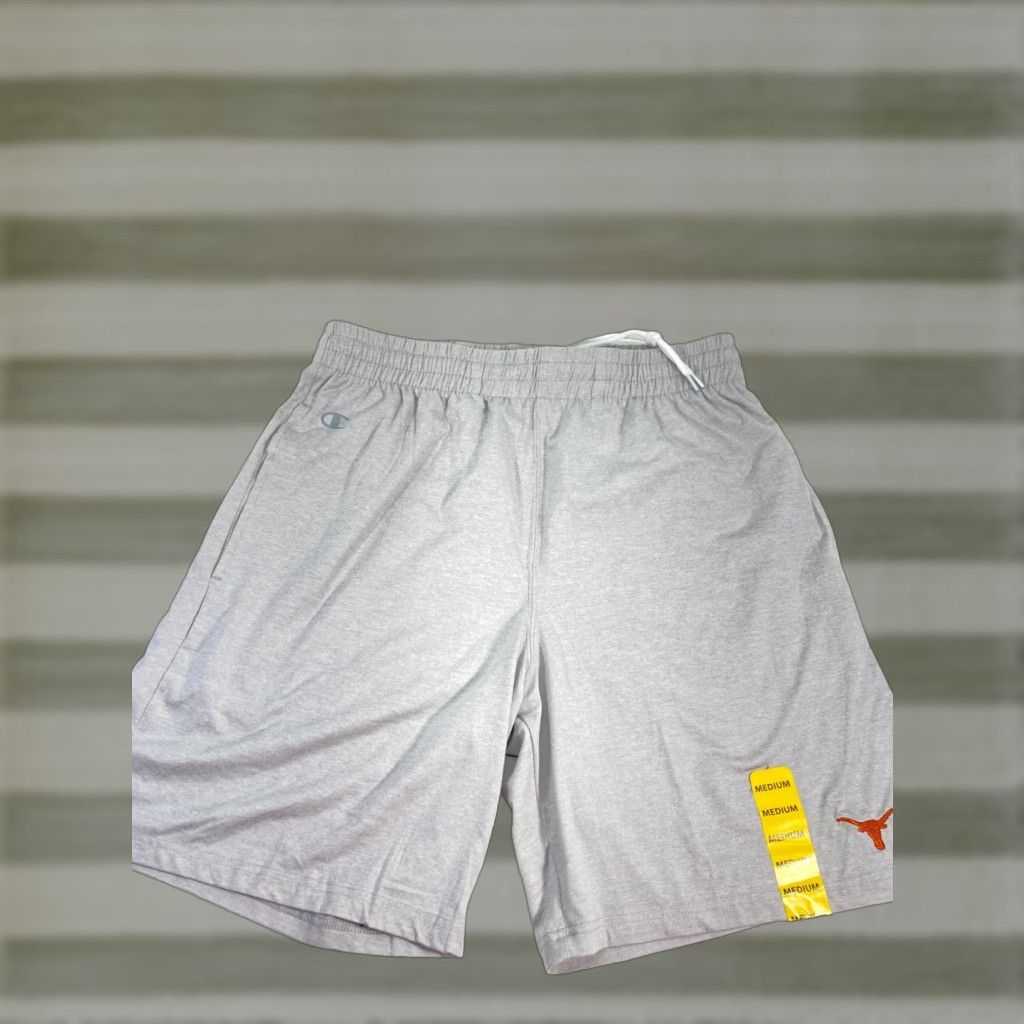 Champion University Texas Champion Sweat Shorts Men M Gray Elastic Waist Logo NWT Size US 31 - 1 Thumbnail