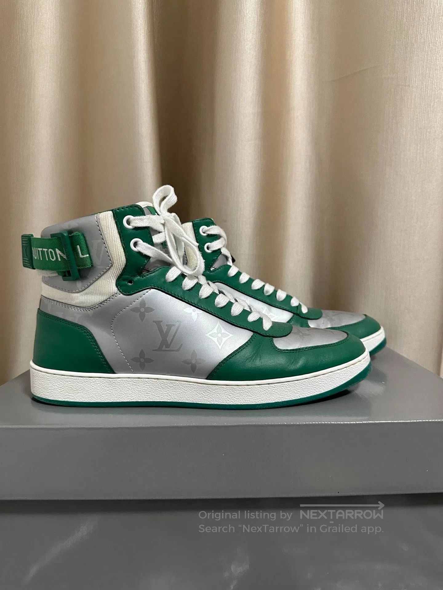Louis Vuitton Louis Vuitton Rivoli Gray Green Sneakers. Size US 8 / EU 41 - 5 Thumbnail