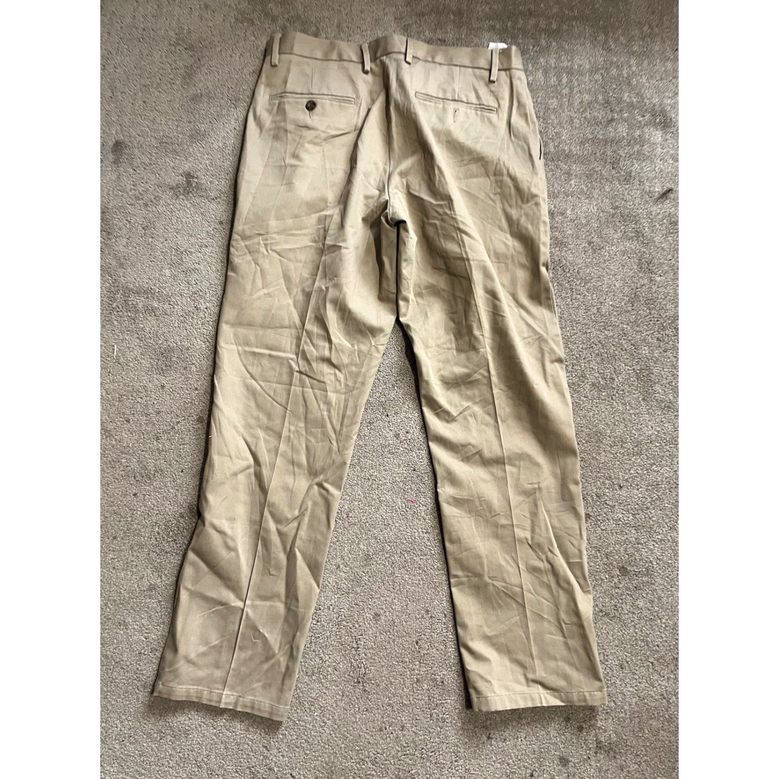 Dockers VINTAGE Dockers Athletic Fit Flat Front Beige Khaki Dress Pants Mens 34x32 Size US 34 / EU 50 - 3 Thumbnail
