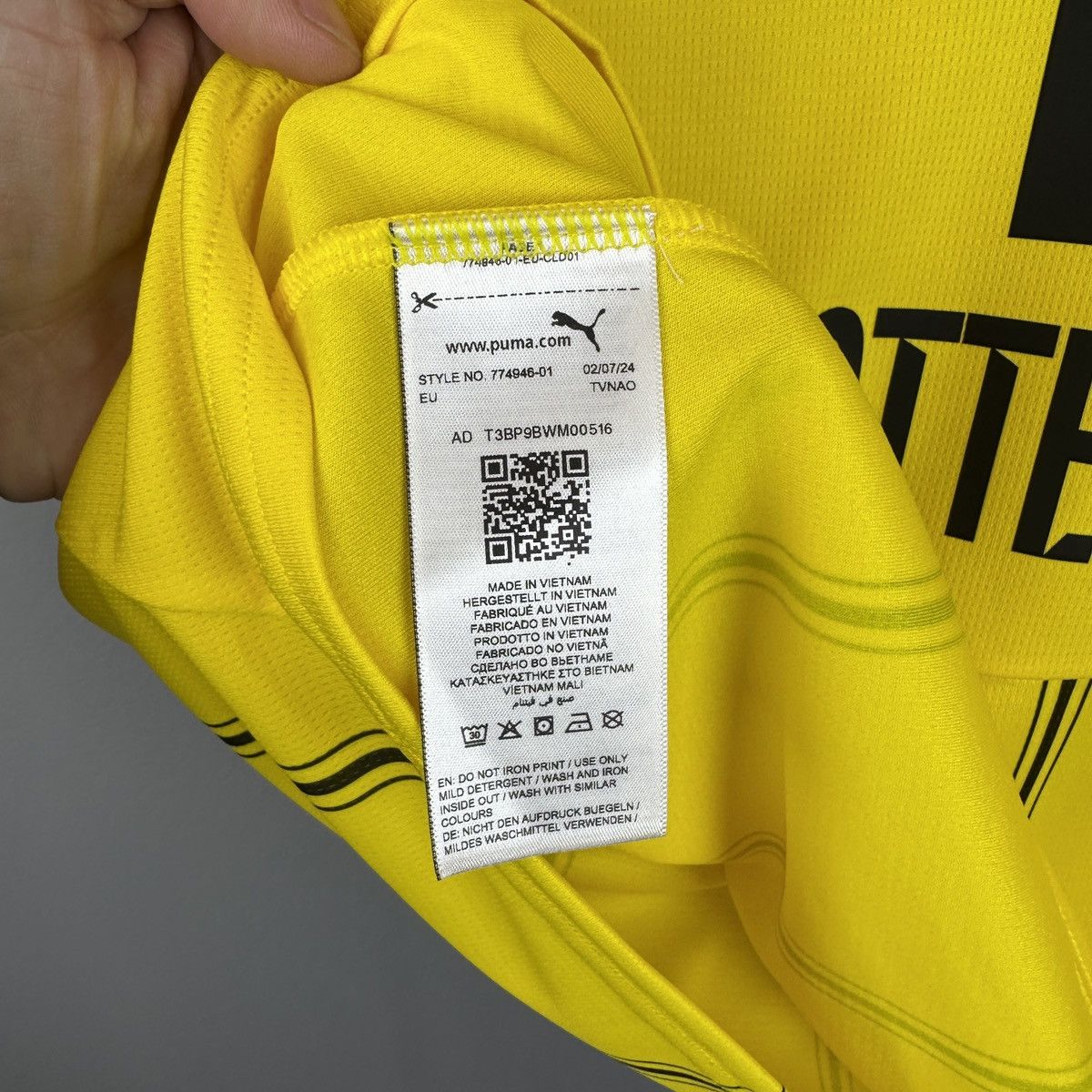 Puma Borussia Dortmund Nico Schlotterbeck Home Jersey 2024/2025 Size US XXL / EU 58 / 5 - 15 Thumbnail