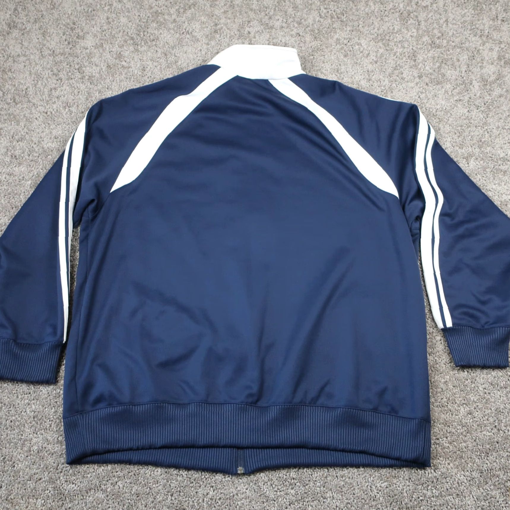 Nike Nike Windbreaker Shirt Men 2XL Navy Blue Lightweight Full Zip Stand-Up Collar 90s Sports Dri-FIT Adult Mens Size US XXL / EU 58 / 5 - 2 Thumbnail