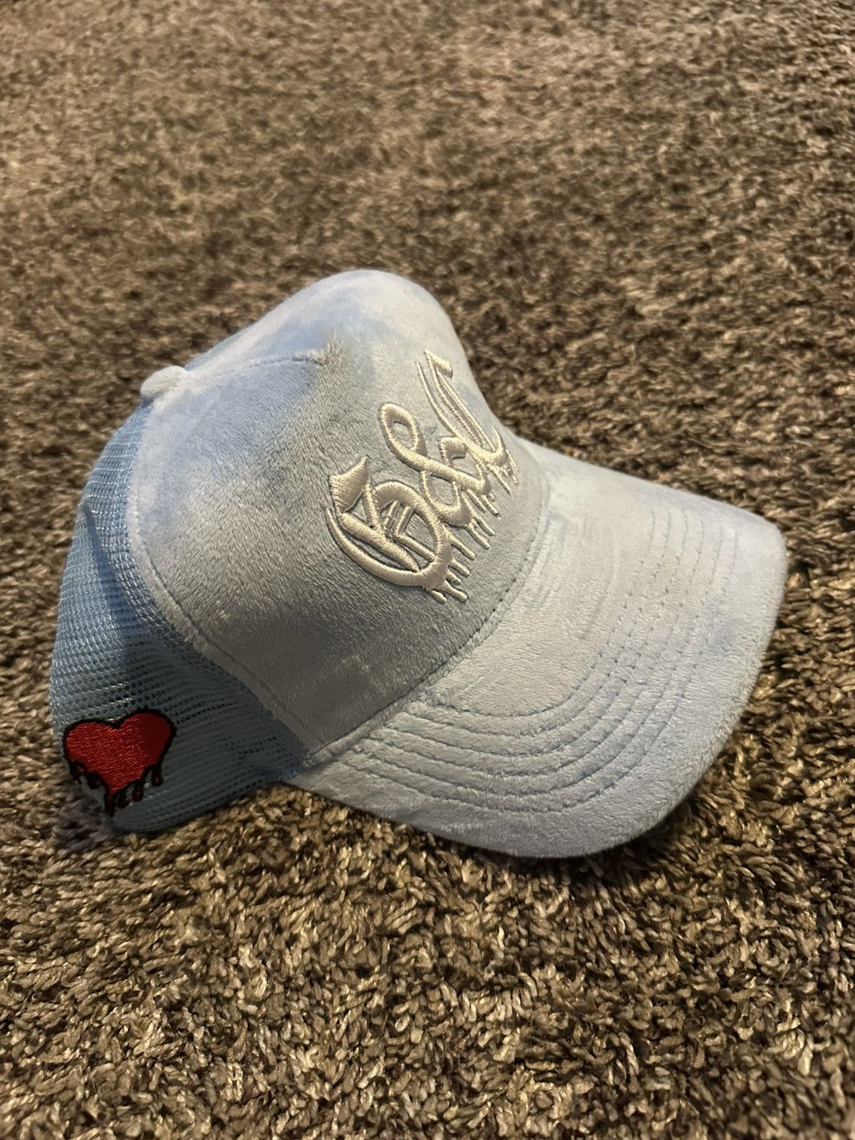 Other GNO & Co Blue Trucker Hat Suede One Size Size ONE SIZE - 3 Thumbnail