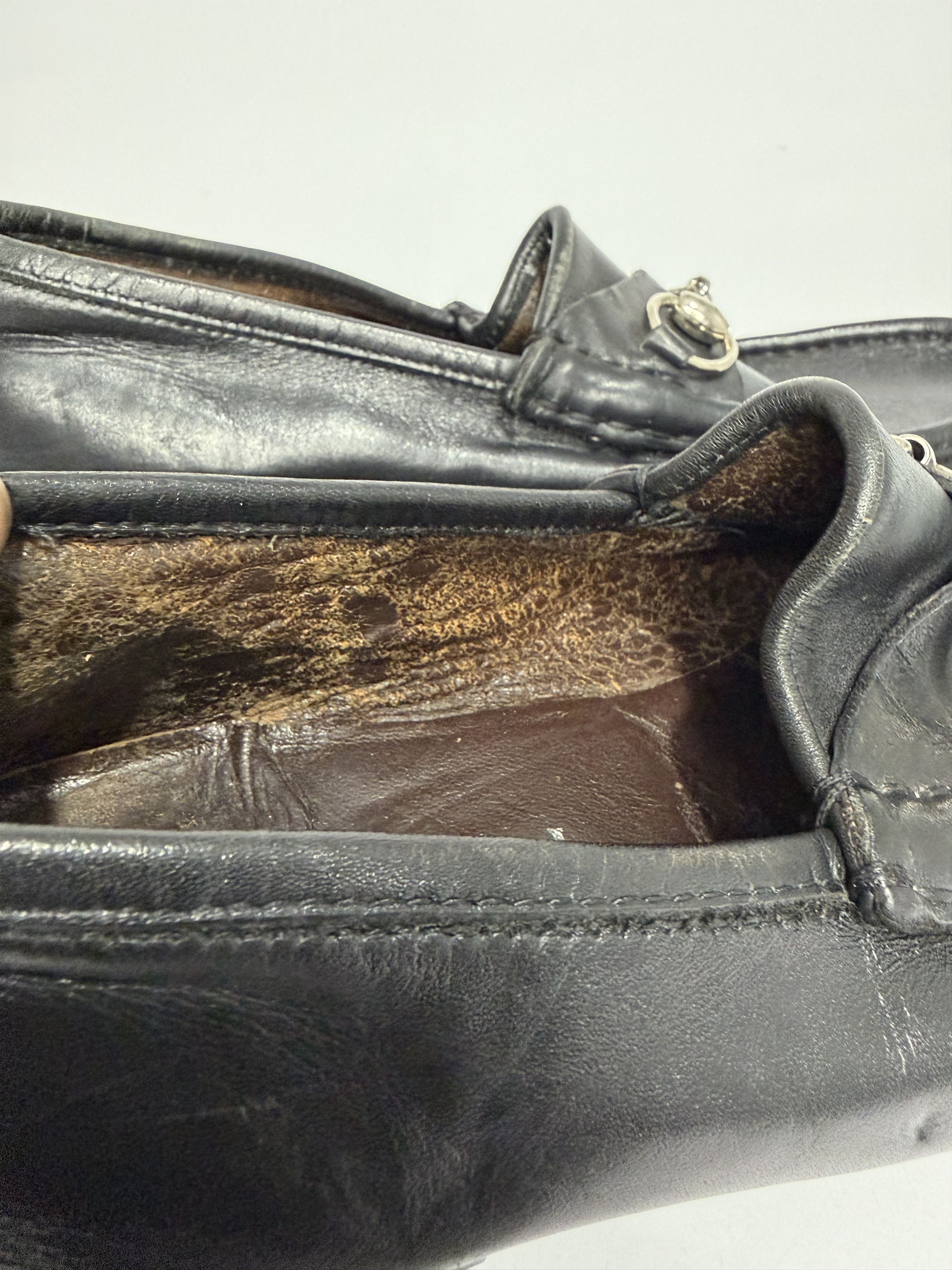 Gucci Gucci Black Leather Horsebit Loafers Size US 8 / EU 41 - 7 Thumbnail