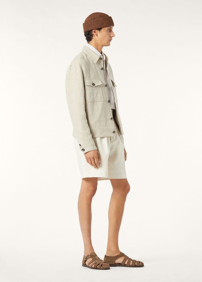 Loro Piana o1w1db10226 FAP2027 Clem Blouson Jacket in Ivory Size US L / EU 52-54 / 3 - 2 Thumbnail