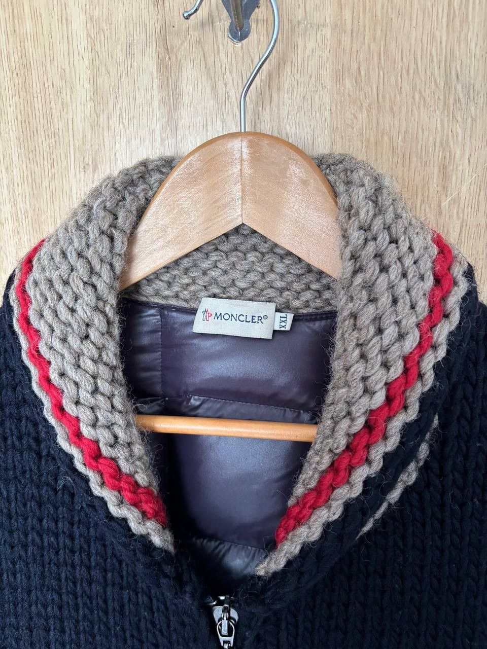 Moncler Vintage Moncler Wool Down Jacket Size US XL / EU 56 / 4 - 10 Thumbnail