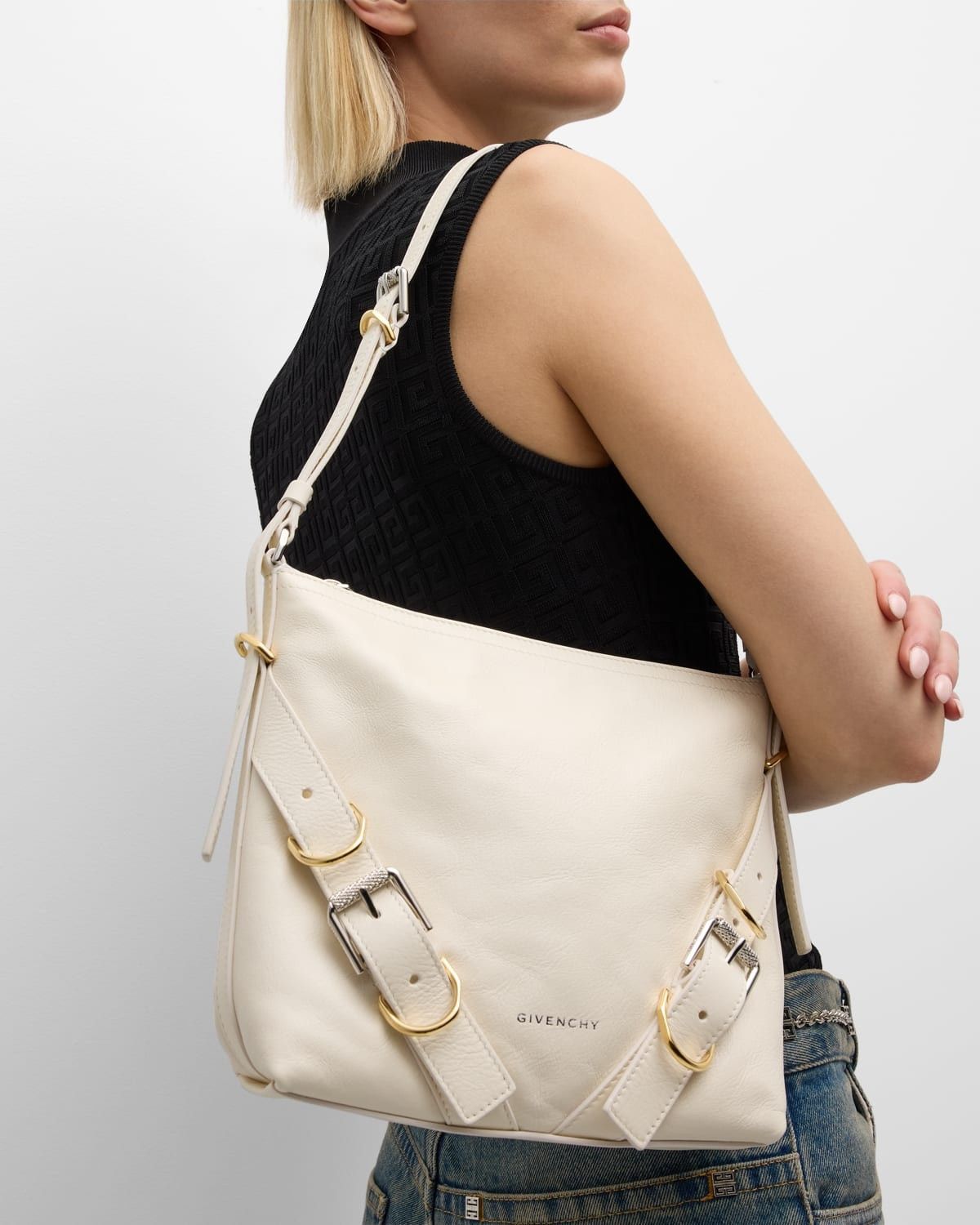 Givenchy o1srvl11e0925 Size: OS / Voyou Small Bag in Cream Size ONE SIZE - 2 Thumbnail